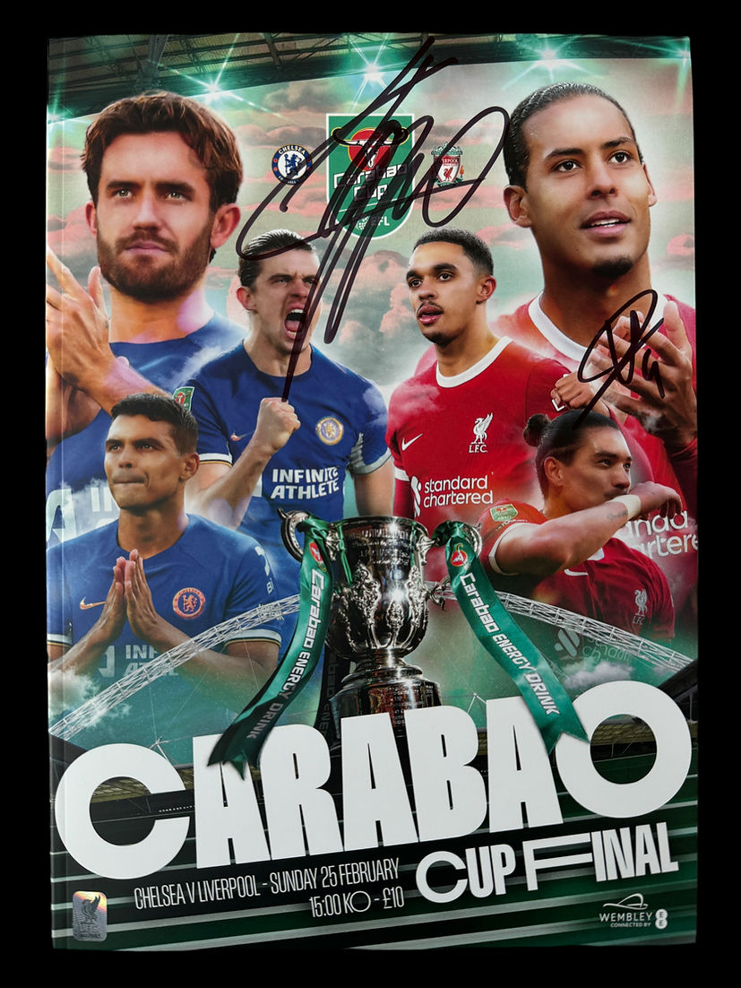 JURGEN KLOPP & VIRGIL VAN DIJK SIGNED CARABAO CUP FINAL PROGRAMME (AFT