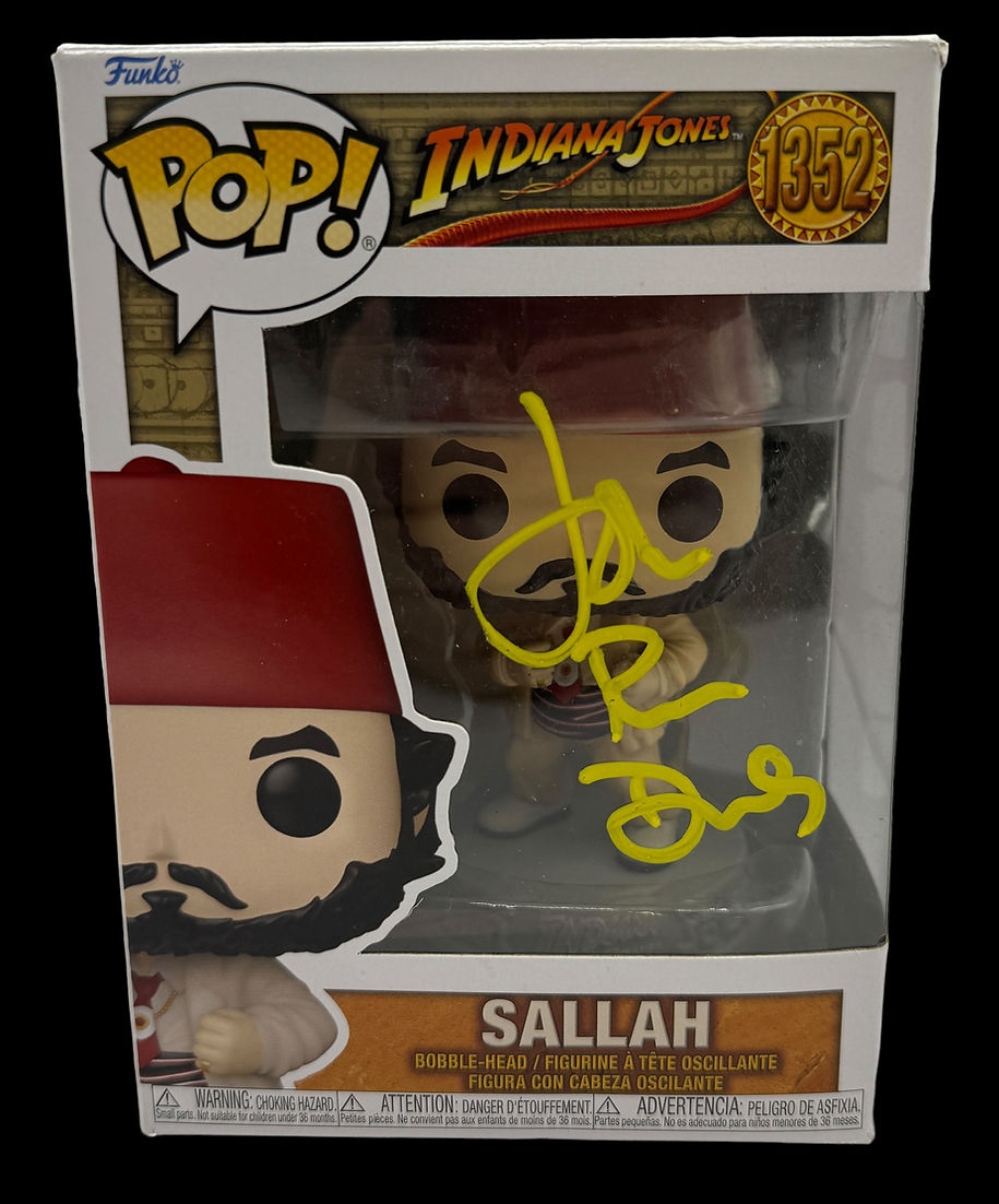 JOHN RHYS-DAVIES SIGNED SALLAH INDIANA JONES FUNKO POP! #1352 (AFTAL COA)
