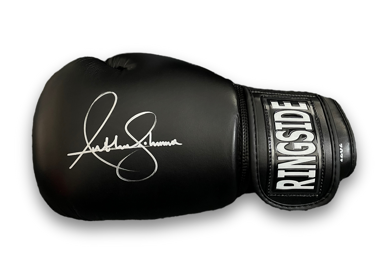 ANTHONY JOSHUA SIGNED BLACK RINGSIDE AUTOGRAPH BOXING GLOVE L (AFTAL COA)