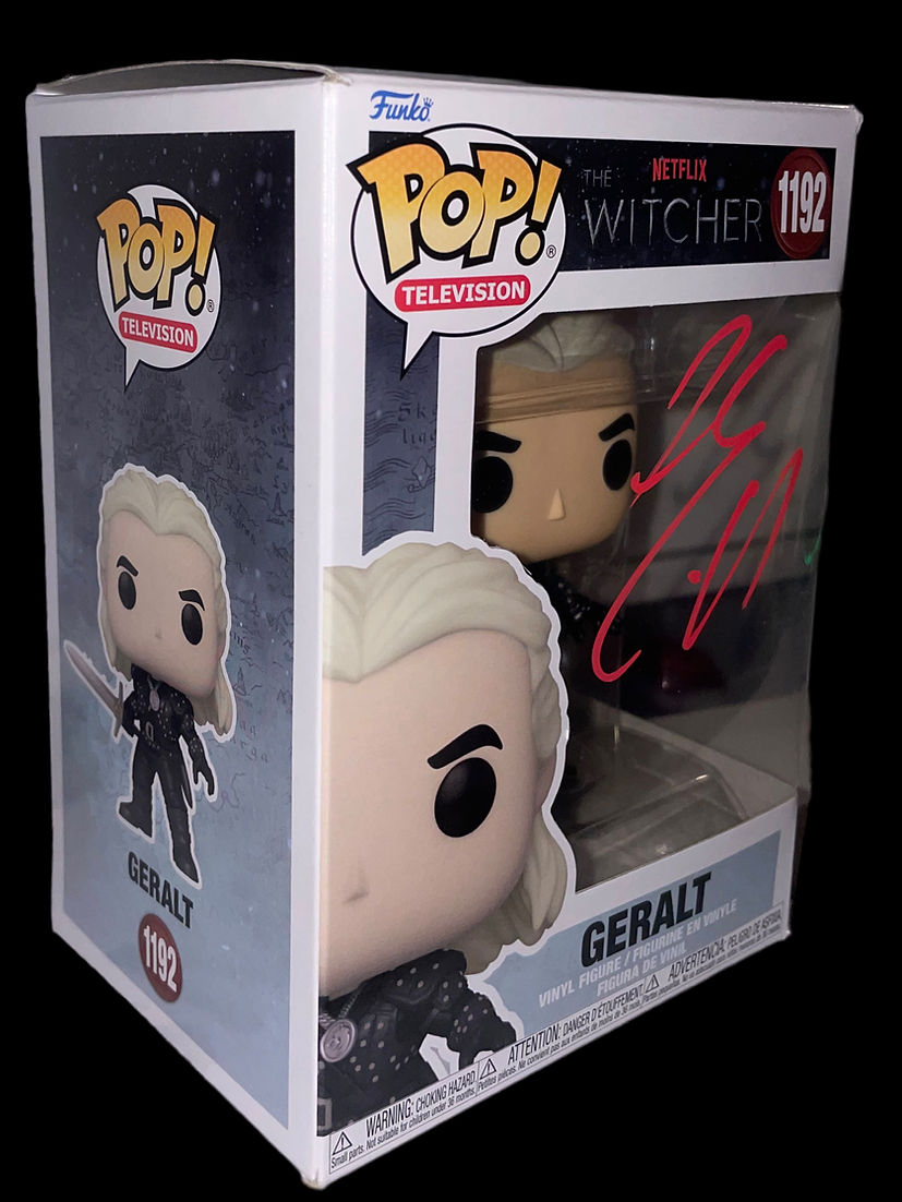 HENRY CAVILL SIGNED GERALT THE WITCHER #1192 FUNKOPOP (AFTAL COA)