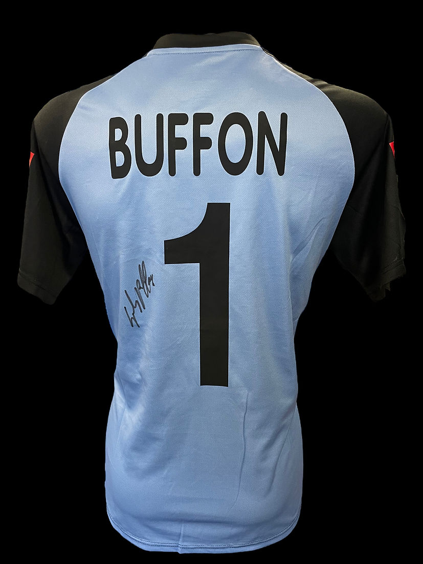 GIANLUIGI BUFFON SIGNED 2002/03 JUVENTUS GOALKEEPER SHIRT 2 (AFTAL COA)