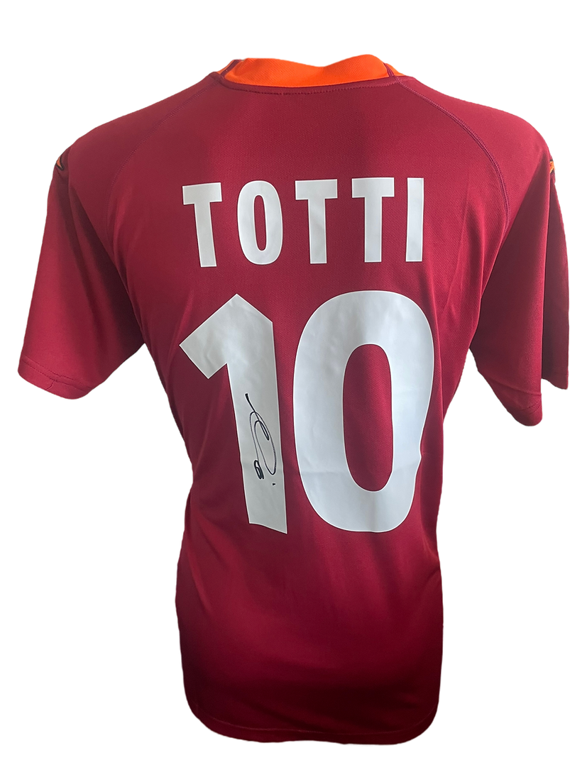 FRANCESCO TOTTI SIGNED AS ROMA 2000/2001 LEAGUE WINNERS SHIRT (AFTAL COA)