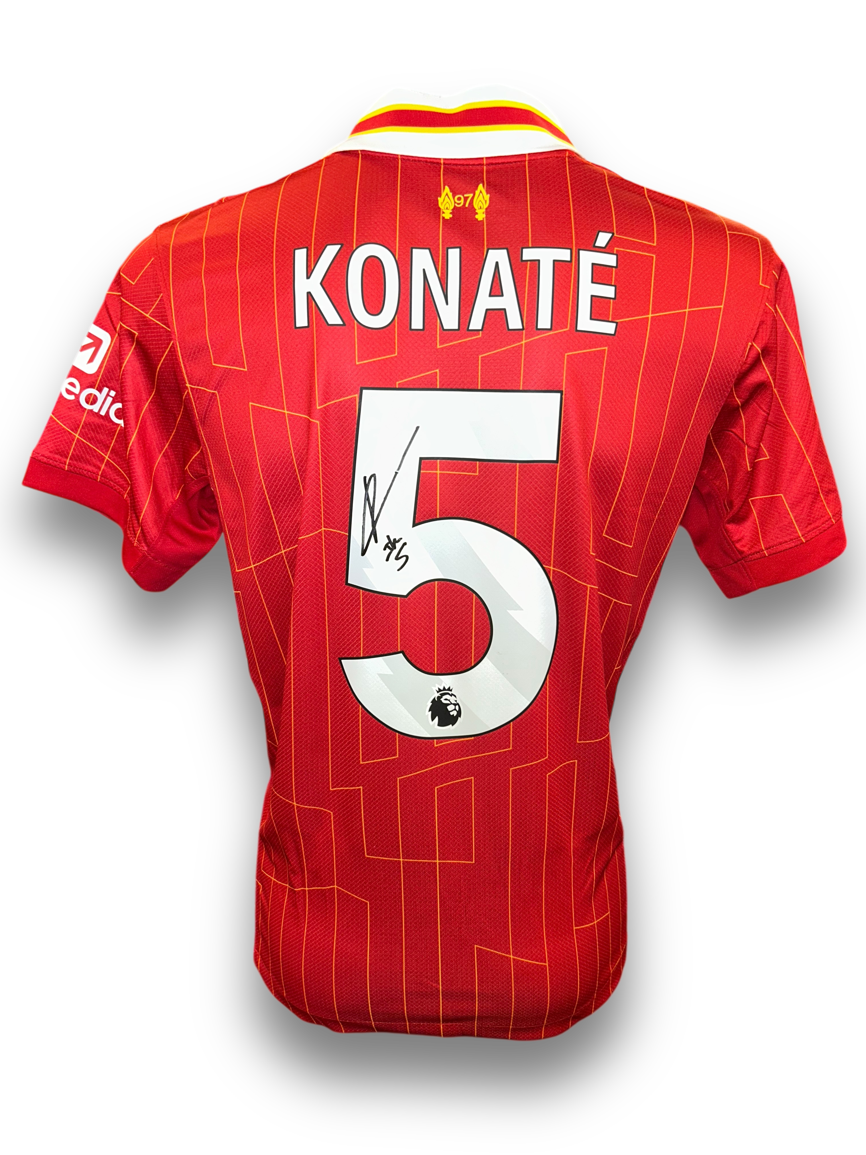 IBRAHIMA KONATE SIGNED 2024/25 LIVERPOOL FC HOME SHIRT KONATE 5 (AFTAL COA)