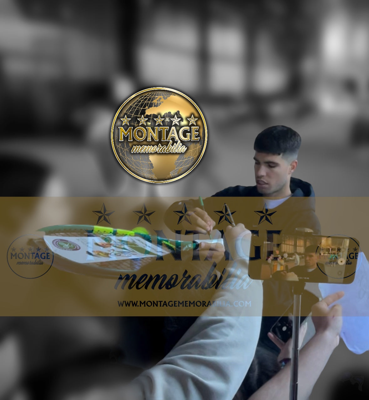 CARLOS ALCARAZ SIGNED BABOLAT WIMBLEDON WINNER TENNIS RACKET (AFTAL COA)