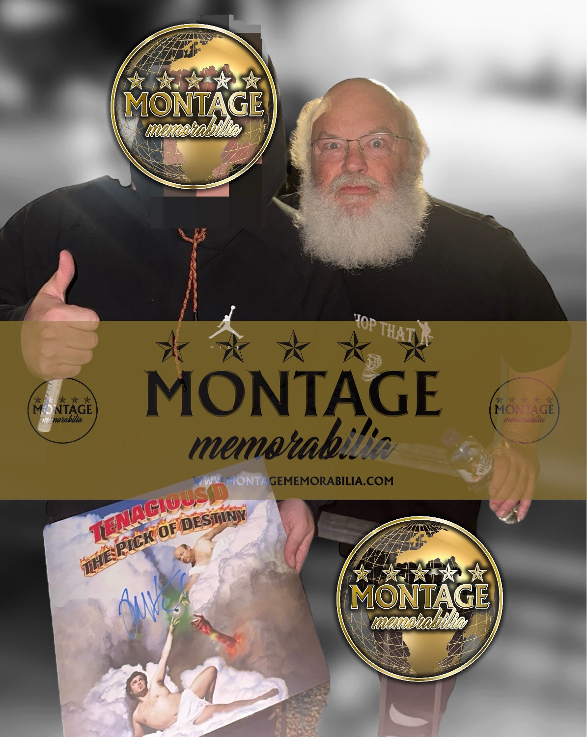 TENACIOUS D JACK BLACK KYLE GASS SIGNED PICK OF DESTINY VINYL (AFTAL COA)