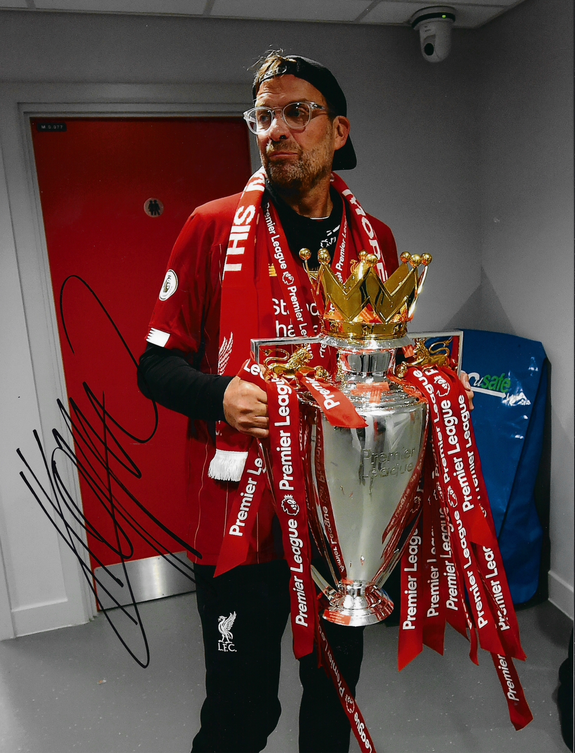 JURGEN KLOPP SIGNED LIVERPOOL FC PREMIER LEAGUE WIN 16x12 (AFTAL COA) 4
