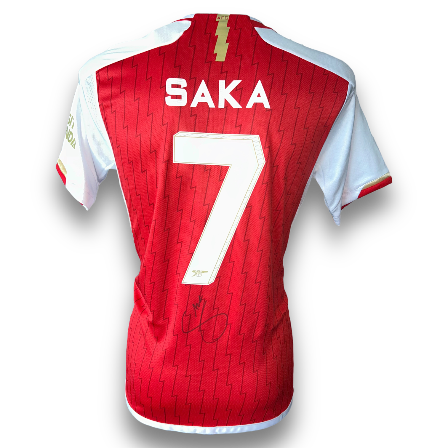 BUKAYO SAKA SIGNED ARSENAL FC 2023/24 HOME SHIRT (AFTAL COA)