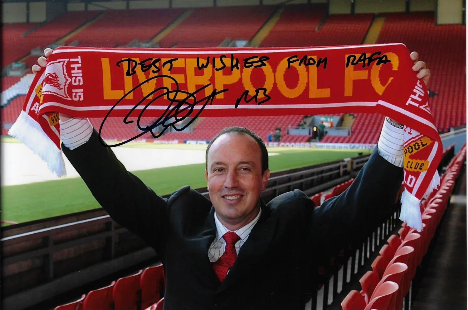 RAFAEL BENITEZ SIGNED LIVERPOOL FC MANAGER 12x8 (AFTAL COA) 2