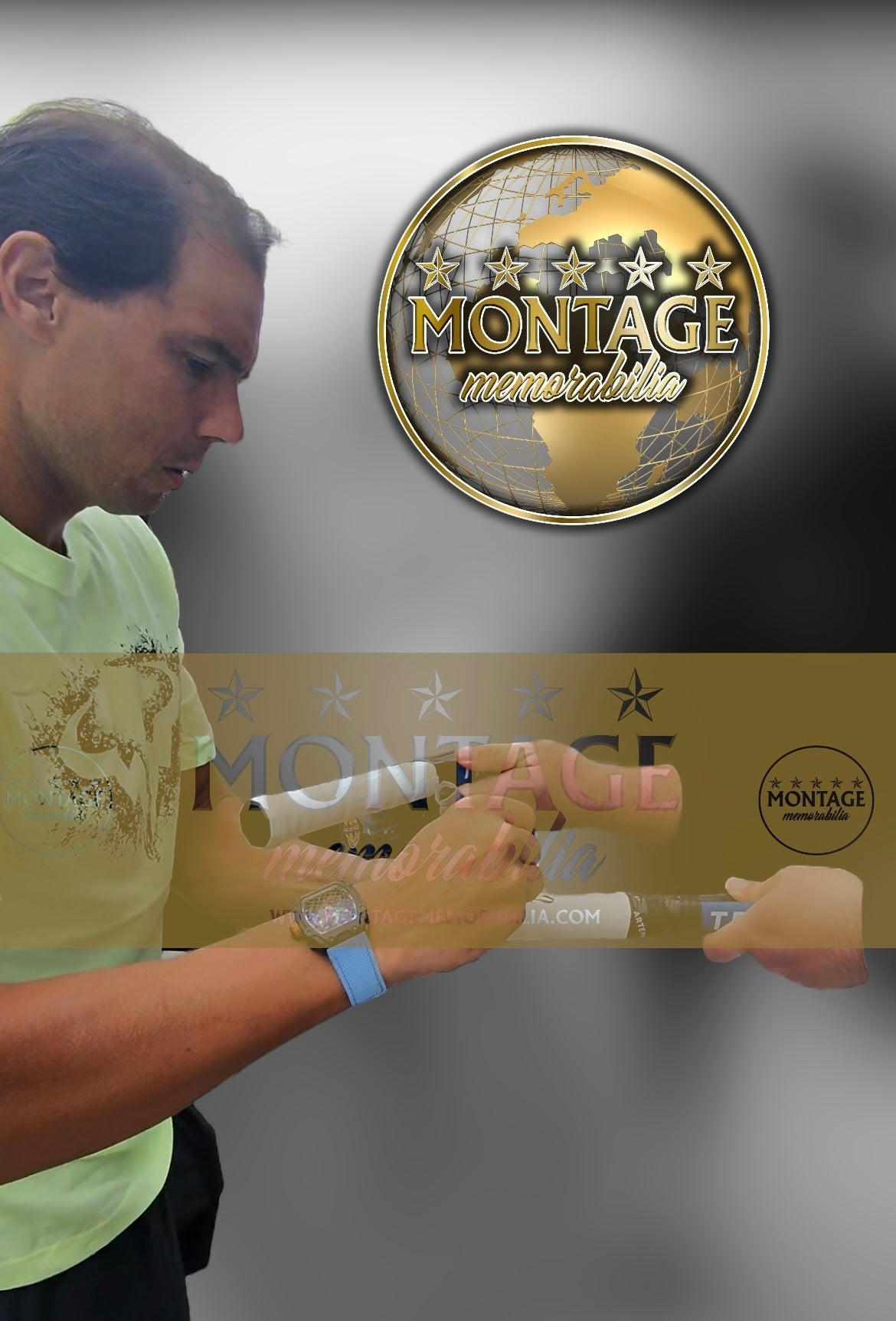 RAFAEL NADAL SIGNED ARTENGO TENNIS RACKET WIMBLEDON ROLAND GARROS LEGEND (AFTAL COA) 2