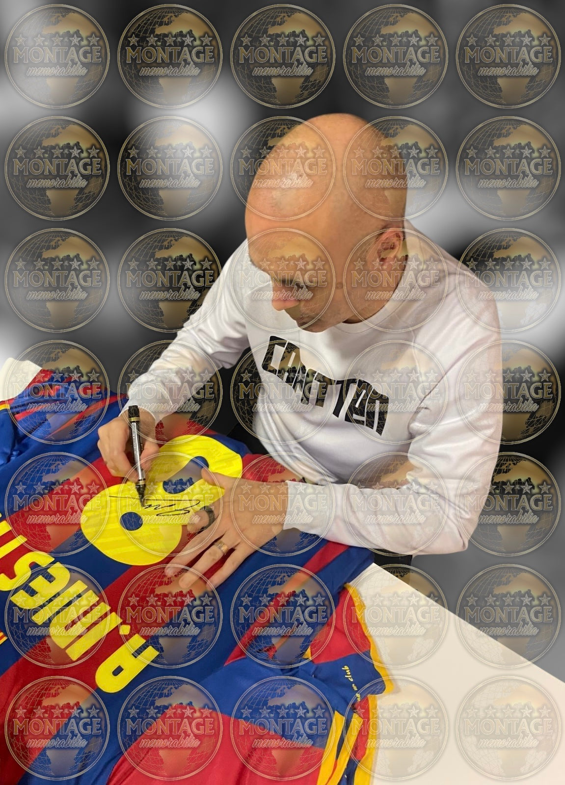 ANDRES INIESTA SIGNED FC BARCELONA 2010/11 UCL HOME SHIRT (ACG CERT AG17258)