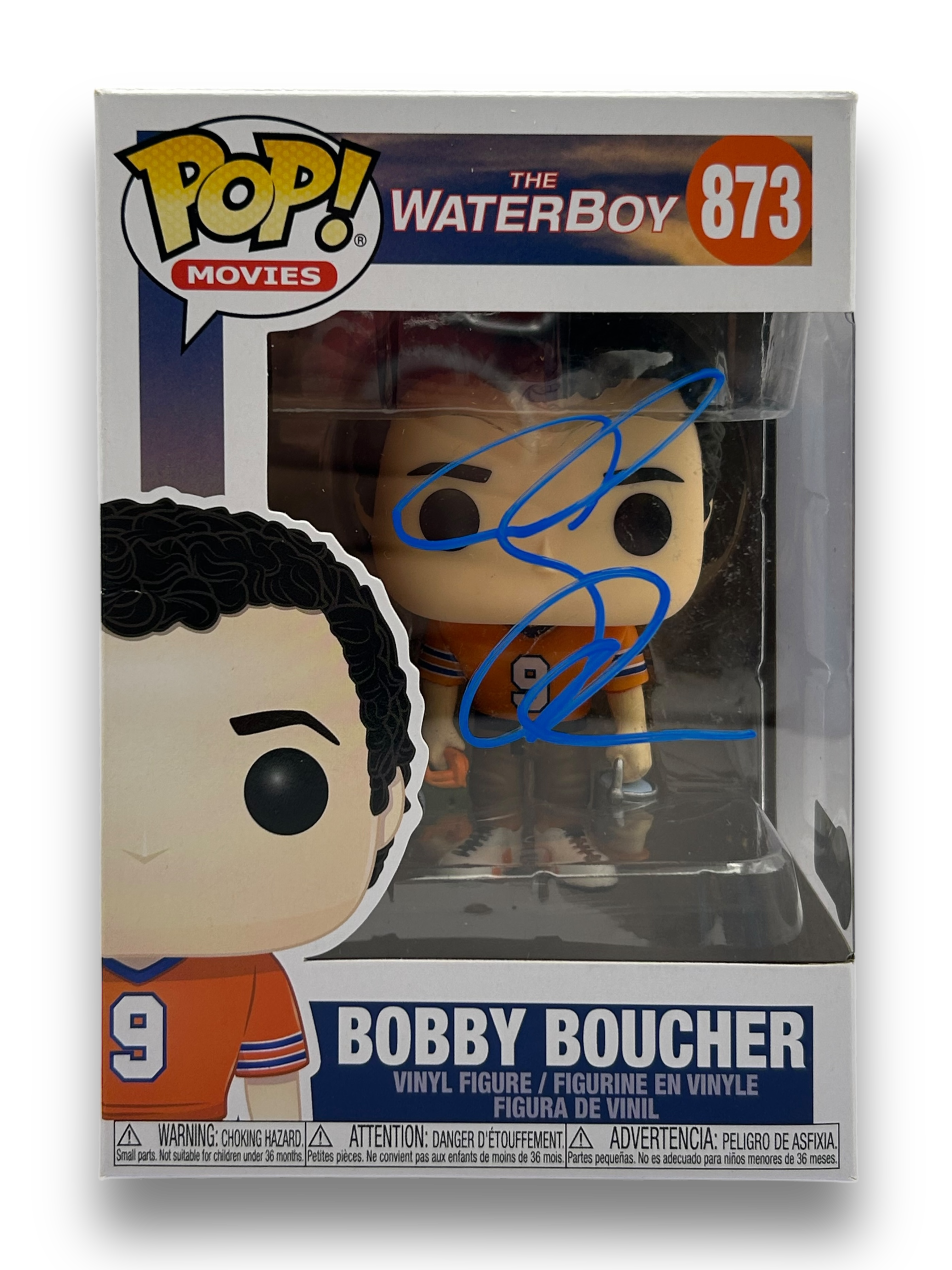ADAM SANDLER SIGNED BOBBY BOUCHER #873 FUNKOPOP THE WATERBOY (AFTAL AUTHENTICATED)