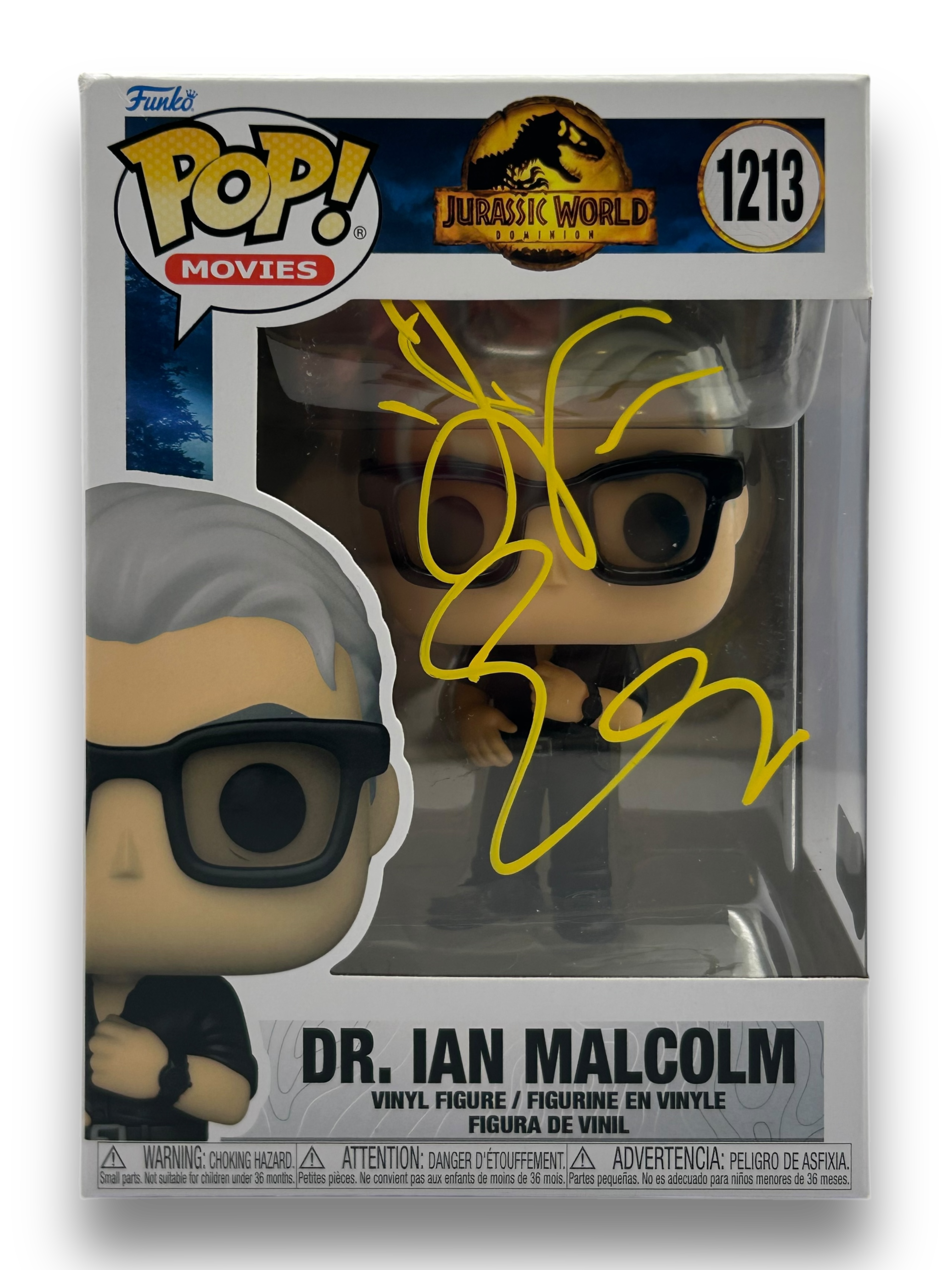 JEFF GOLDBLUM SIGNED DR. IAN MALCOLM #1213 FUNKO POP! (AFTAL AUTHENTICATED)
