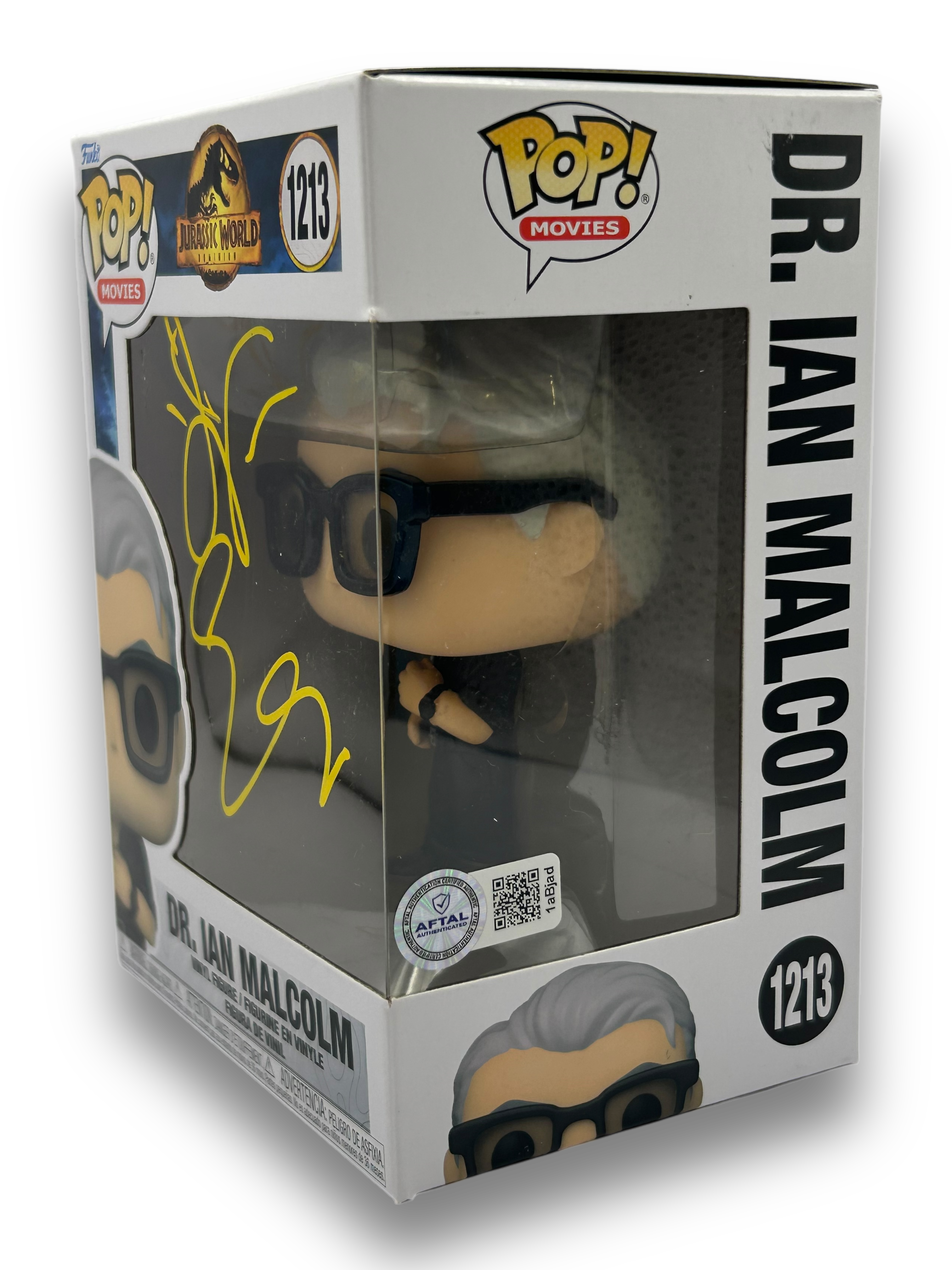 JEFF GOLDBLUM SIGNED DR. IAN MALCOLM #1213 FUNKO POP! (AFTAL AUTHENTICATED)