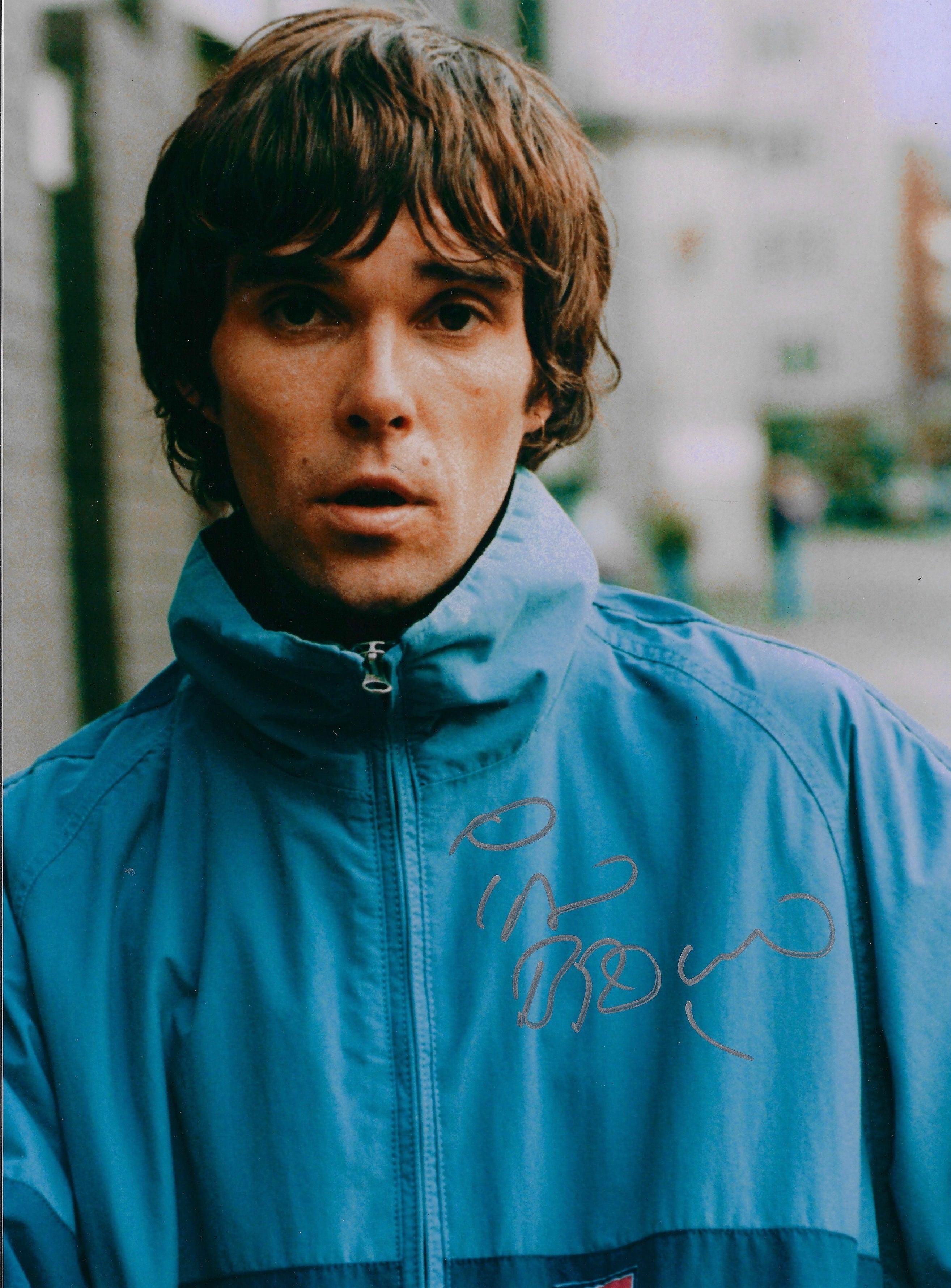 IAN BROWN SIGNED 16x12 STONE ROSES PHOTOGRAPH (AFTAL COA) 14