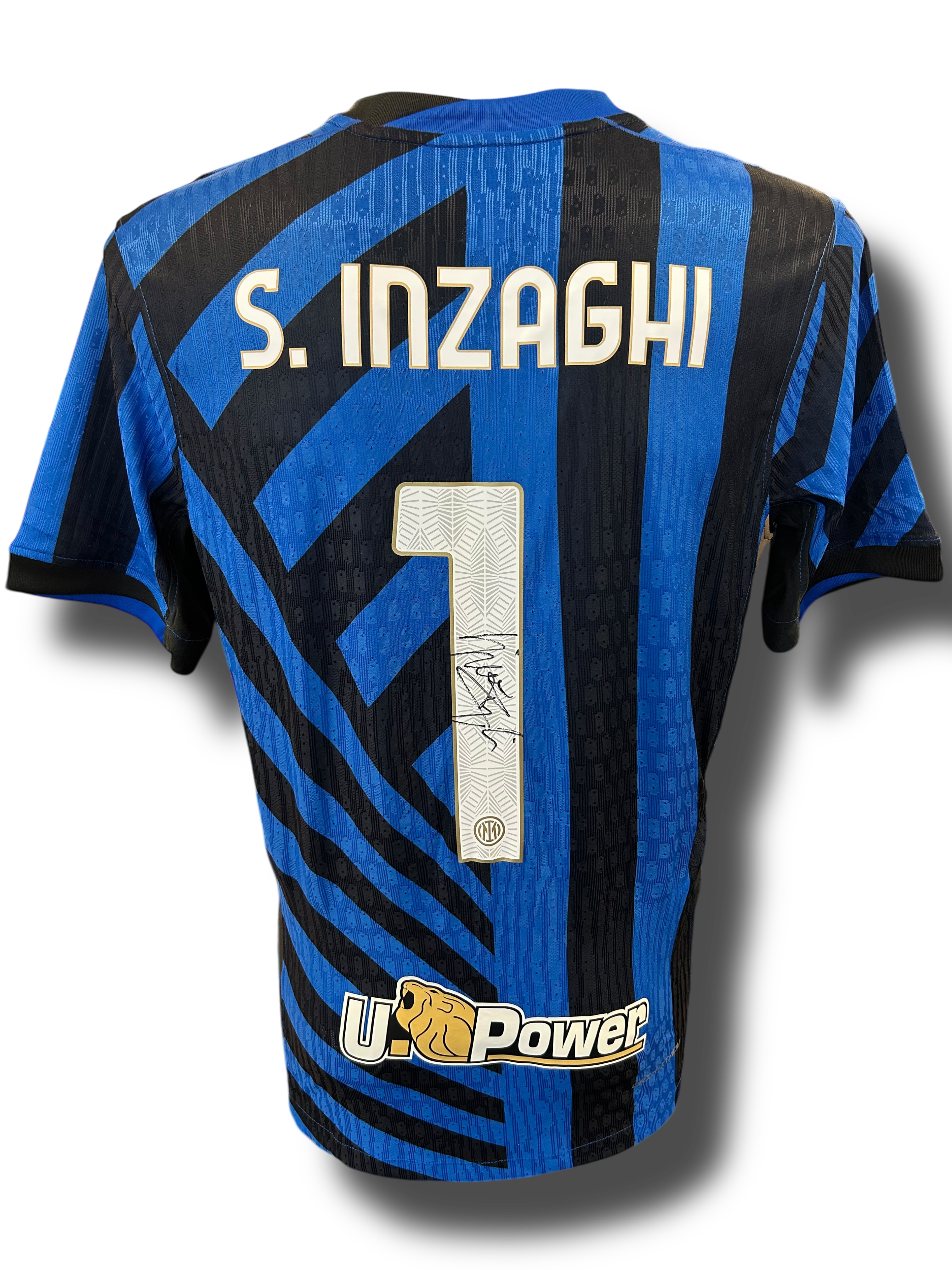 SIMONE INZAGHI SIGNED 2024/25 INTER MILAN HOME PLAYER SHIRT INZAGHI 1 (AFTAL COA)