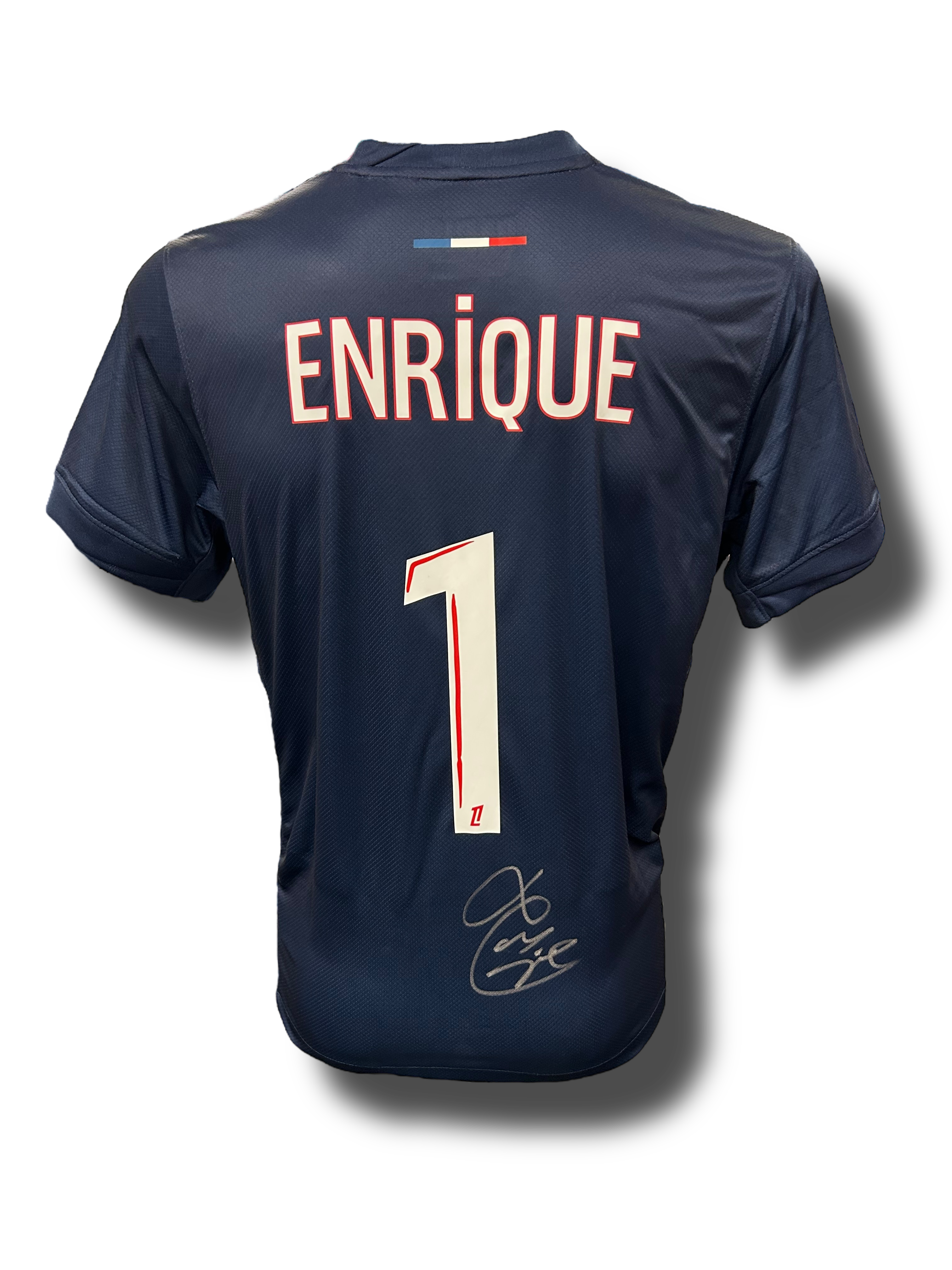 LUIS ENRIQUE SIGNED 2024/25 PSG HOME SHIRT ENRIQUE 1 (AFTAL COA)