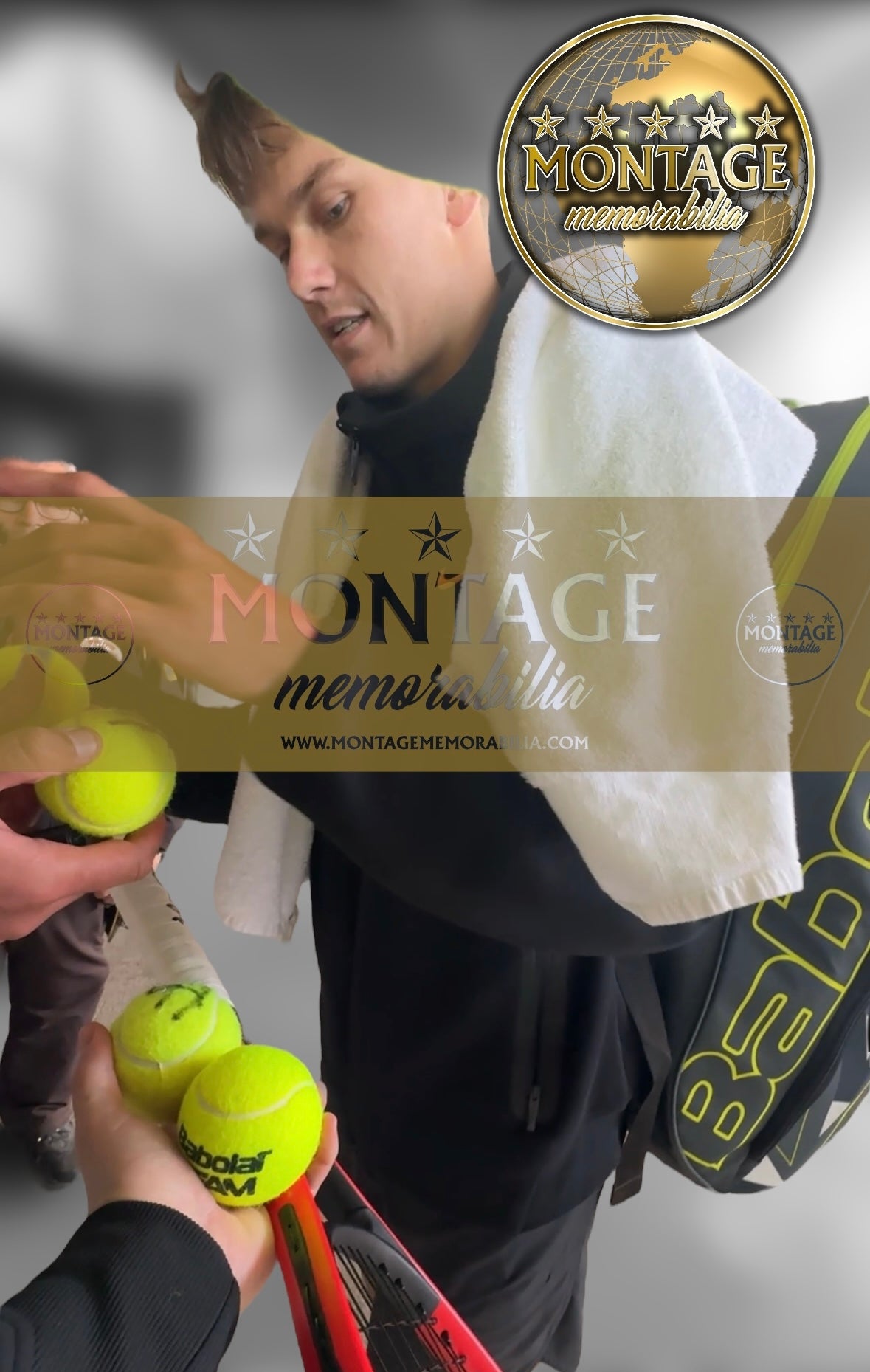 HOLGER RUNE SIGNED TEAM BABOLAT TENNIS BALL (AFTAL COA)