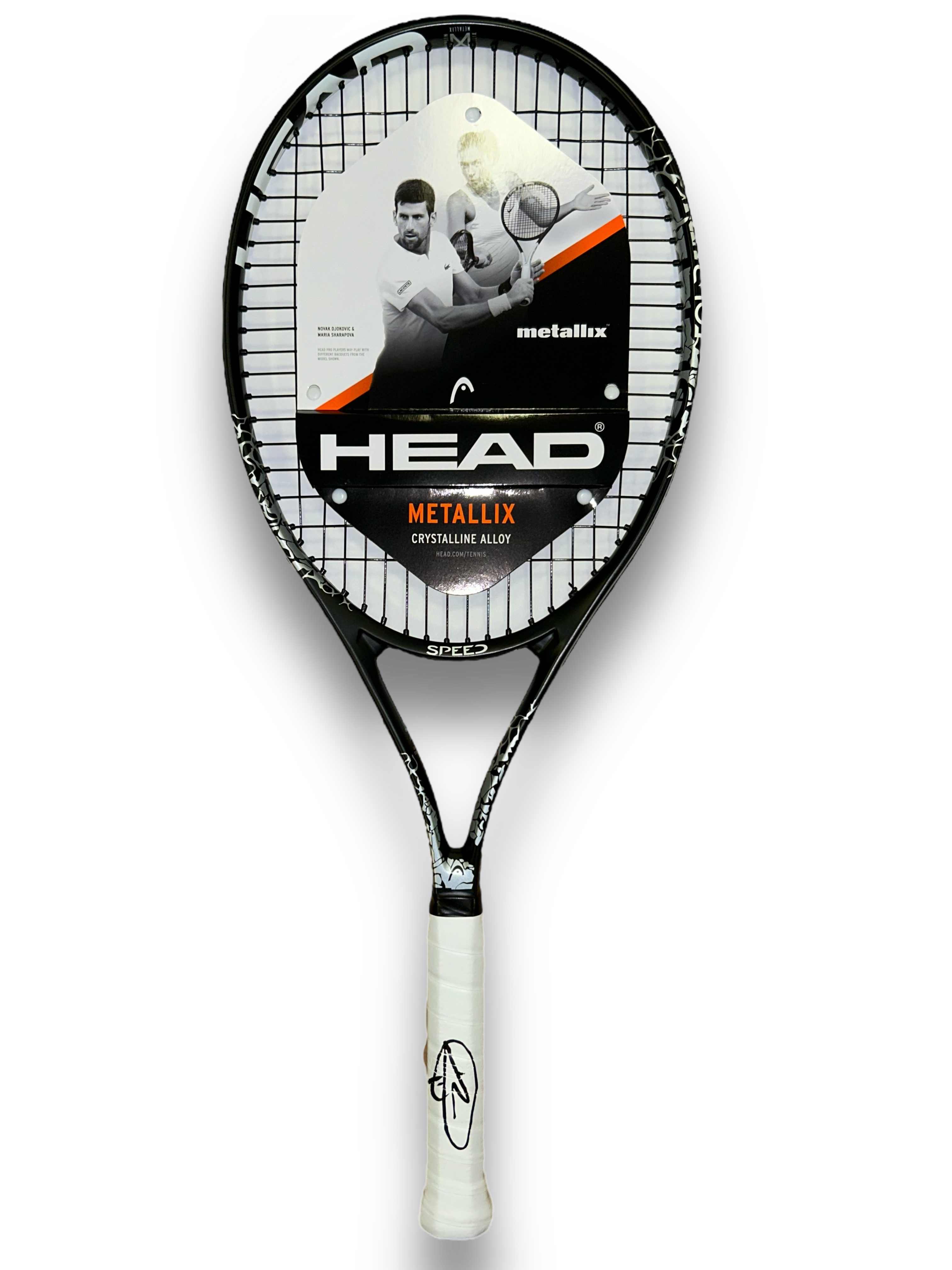 NOVAK DJOKOVIC SIGNED HEAD METALLIX TENNIS RACKET WIMBLEDON WINNER (AFTAL COA)