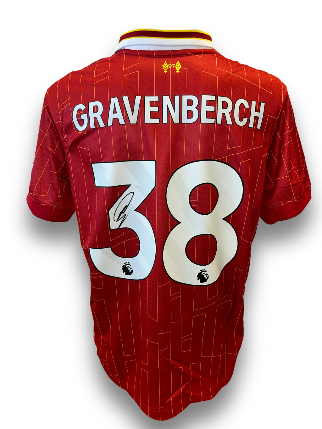 RYAN GRAVENBERCH SIGNED 2024/25 LIVERPOOL FC HOME SHIRT (AFTAL COA)
