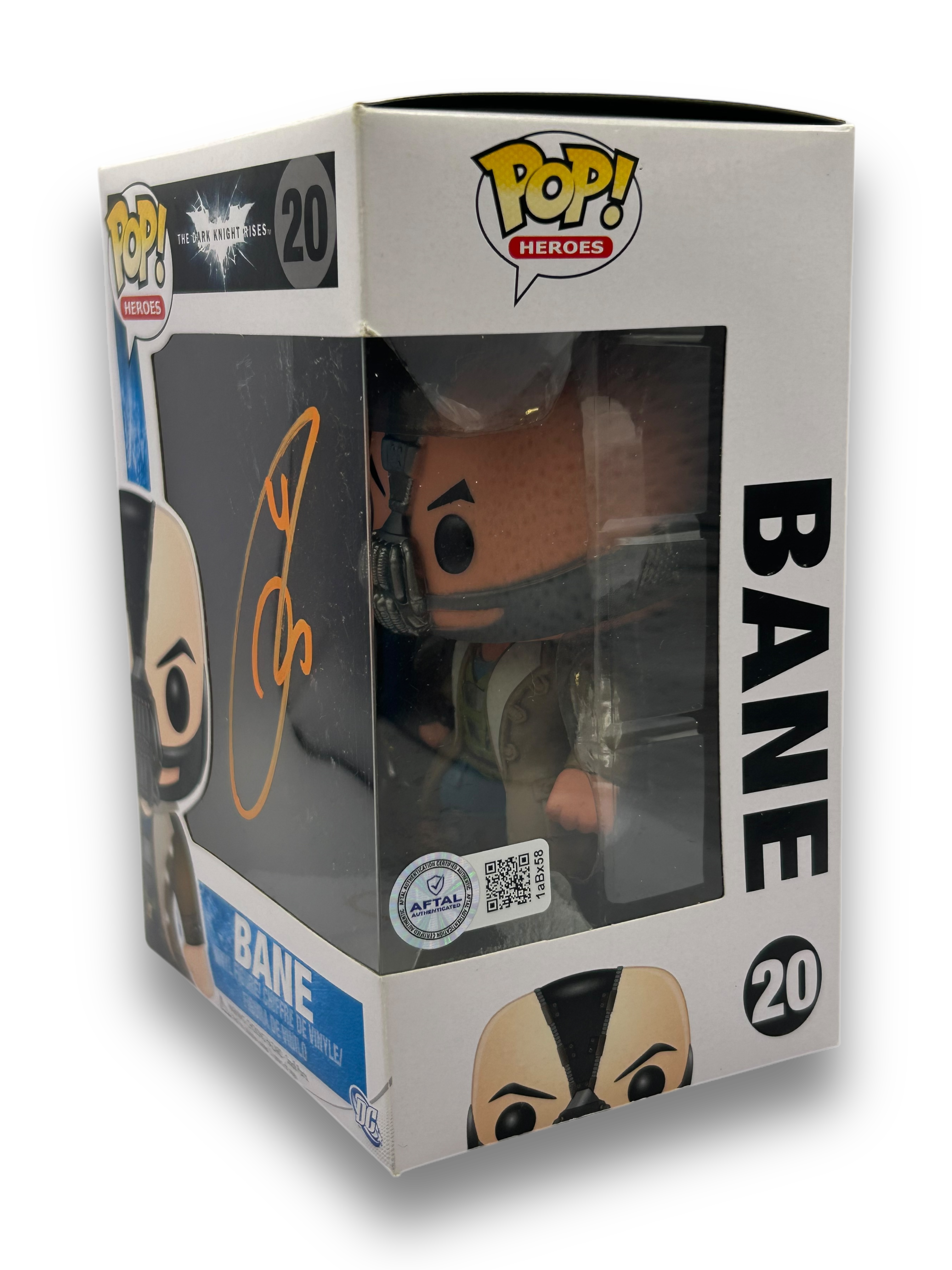 TOM HARDY SIGNED BANE DARK KNIGHT RISES #20 FUNKO POP! (AFTAL AUTHENTICATED) 2