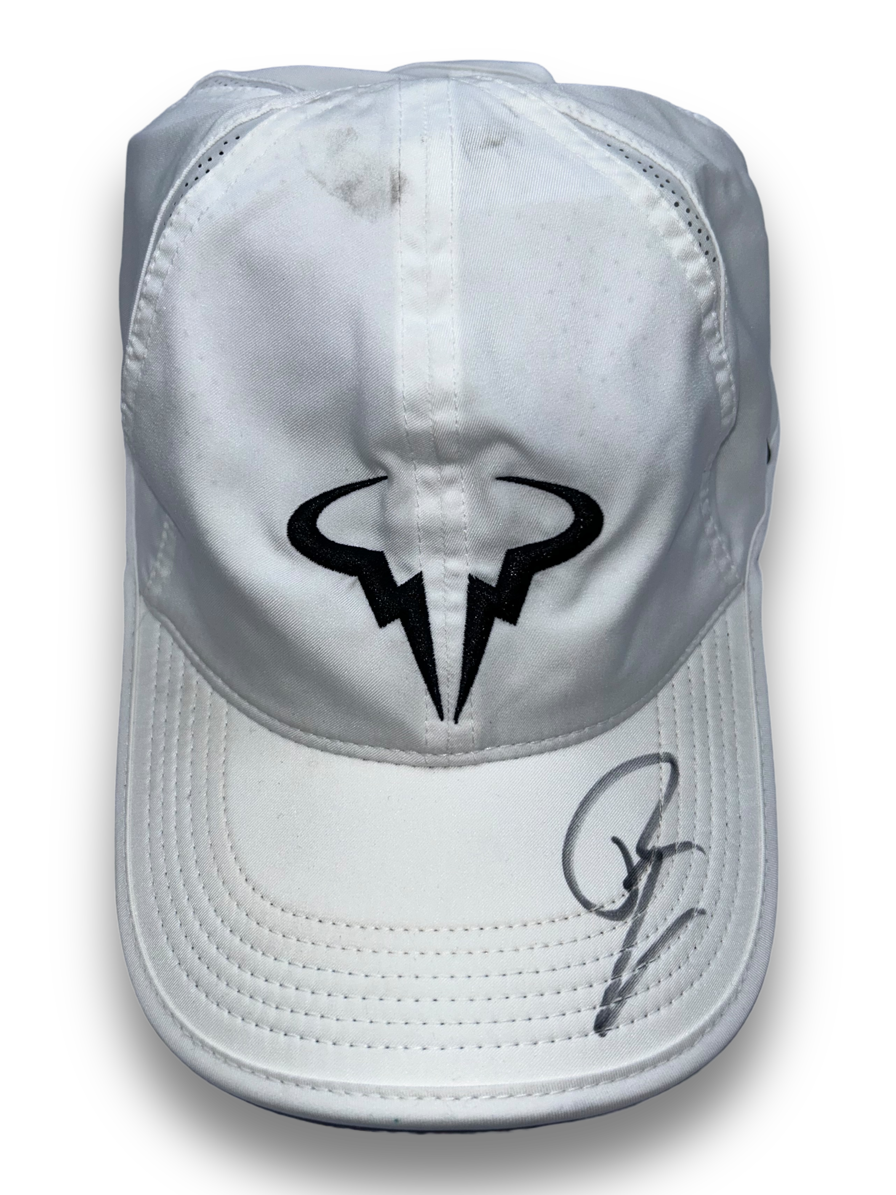 RAFAEL NADAL SIGNED WHITE NADAL NIKE TENNIS CAP (AFTAL COA) 2