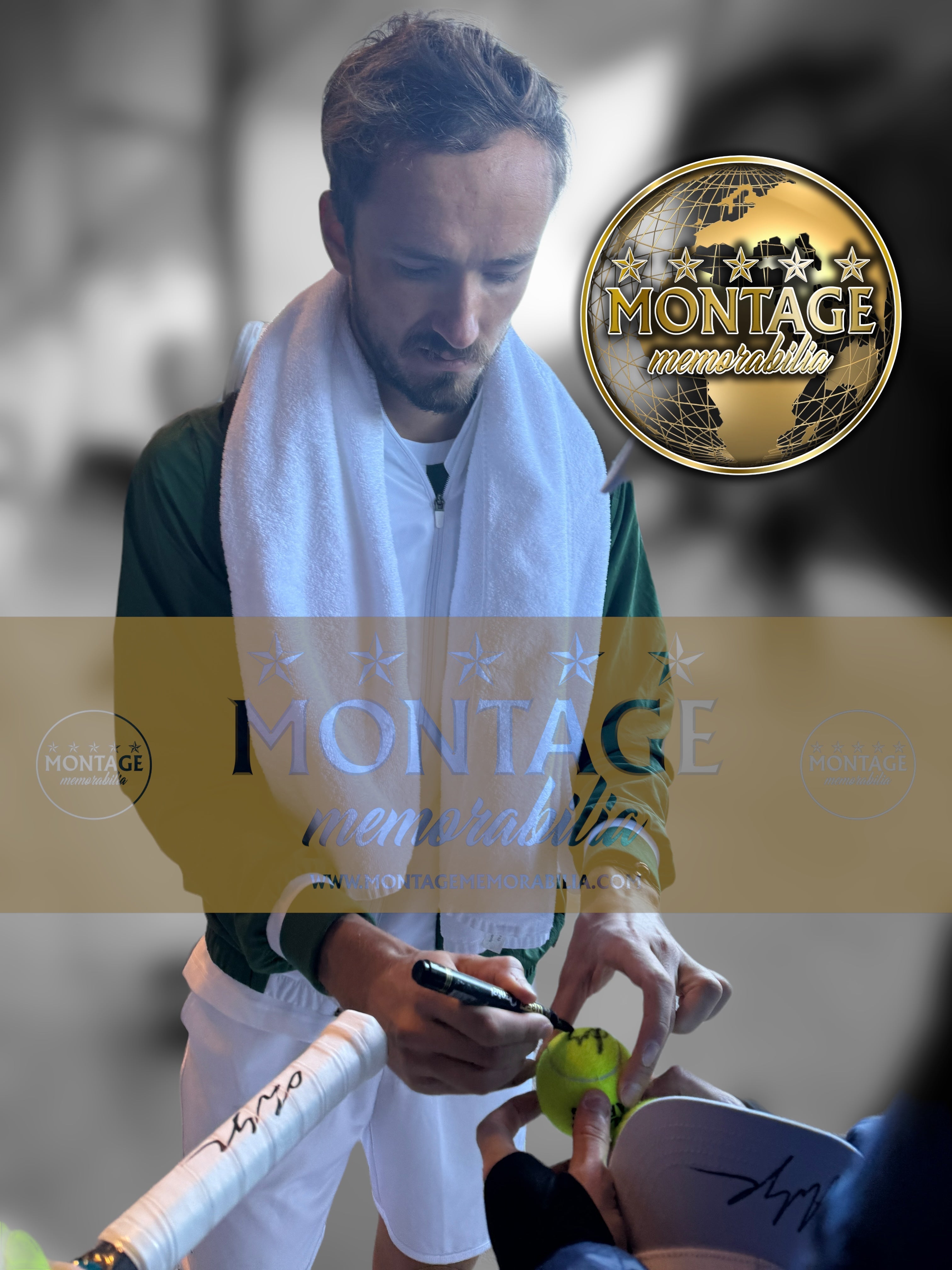 DANIL MEDVEDEV SIGNED ARTENGO TENNIS RACKET (AFTAL COA)