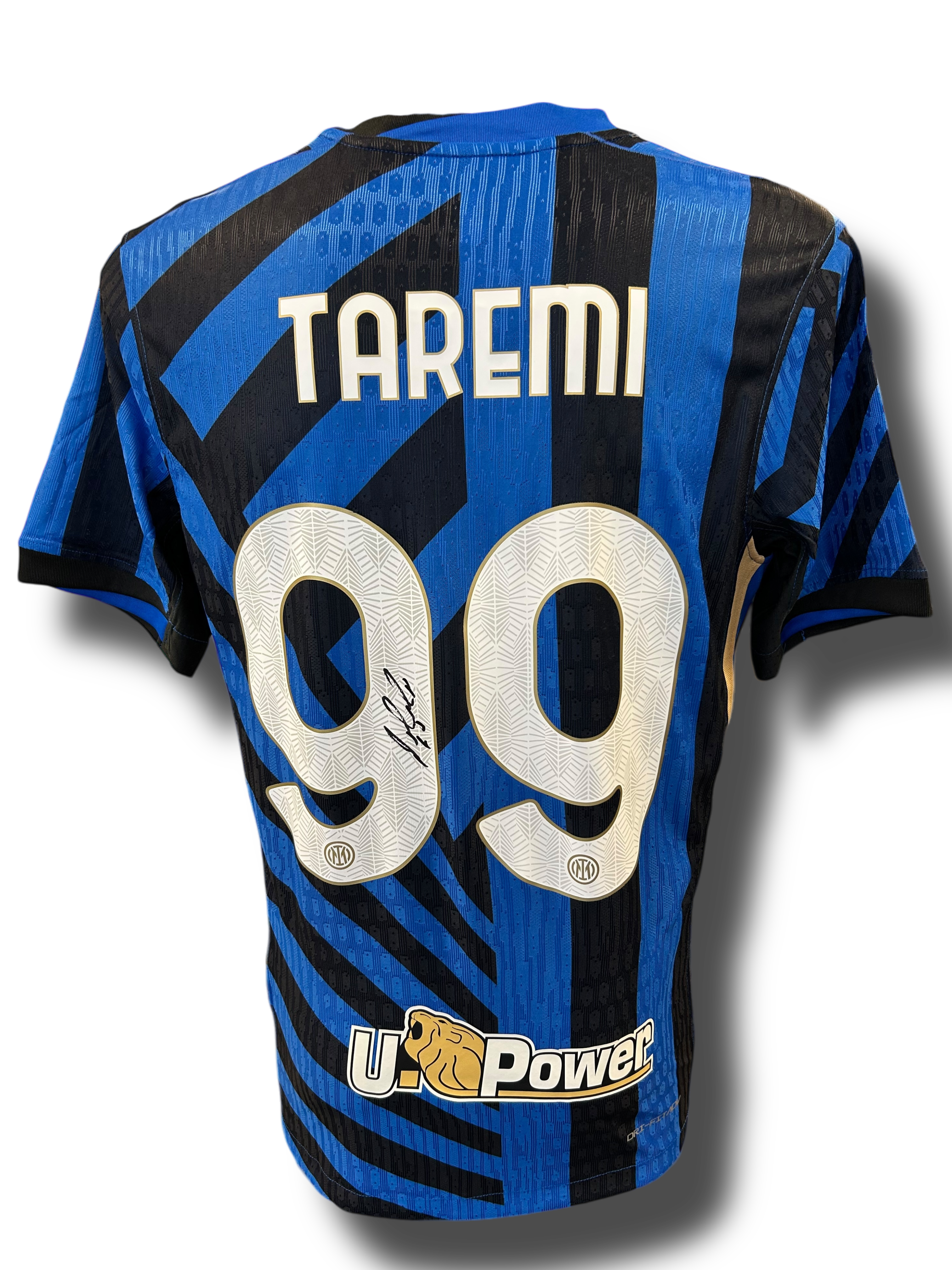 MEHDI TAREMI SIGNED 2024/25 INTER MILAN HOME PLAYER SHIRT TAREMI 99 (AFTAL COA)