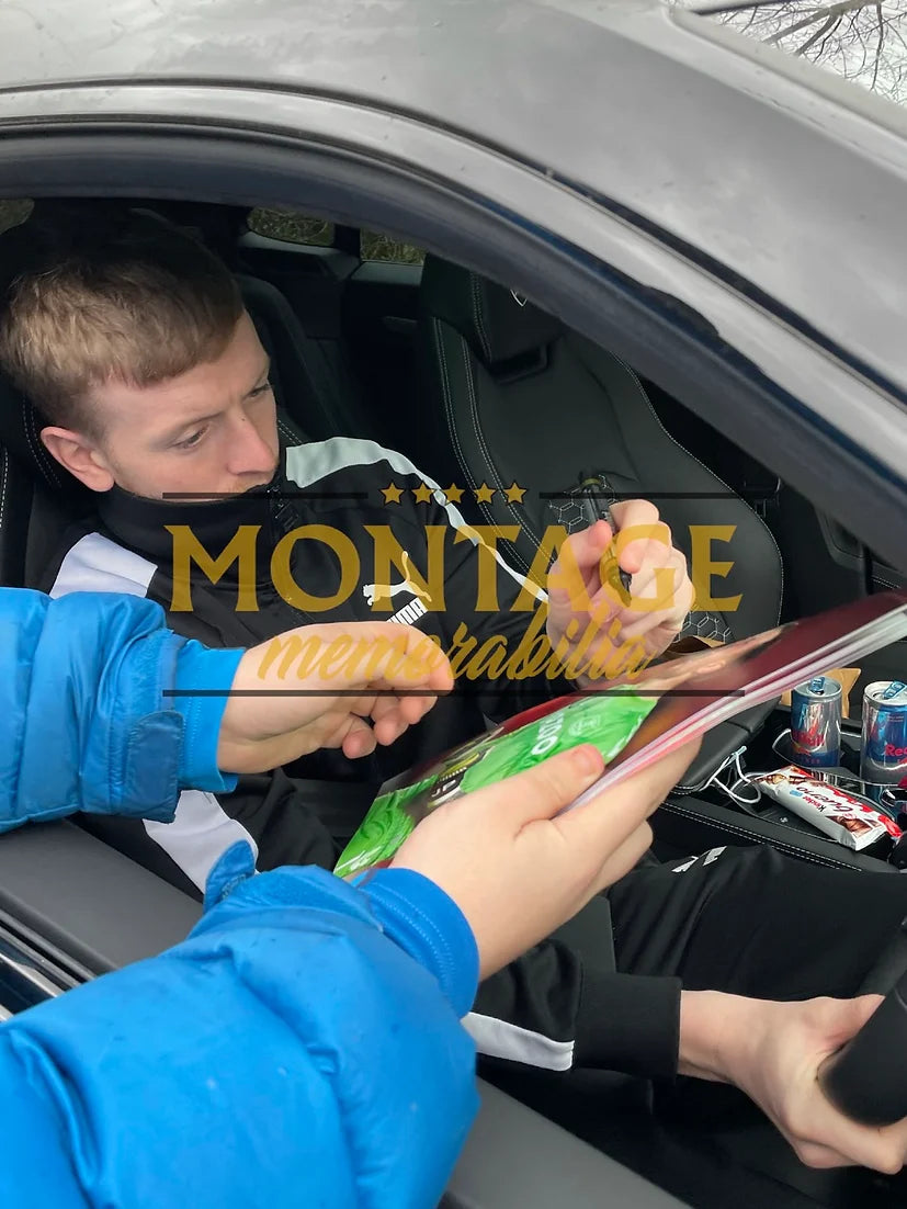 JORDAN PICKFORD SIGNED EVERTON FC 12X8 PHOTOGRAPH (AFTAL COA)