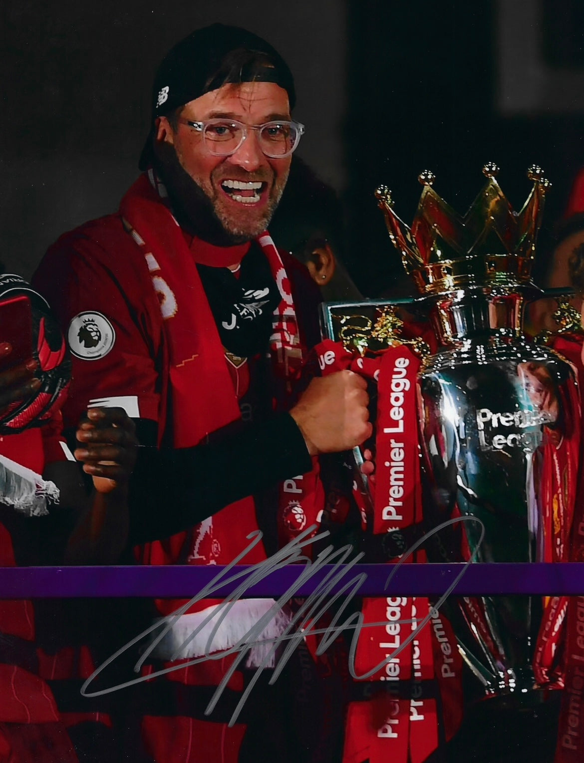 JURGEN KLOPP SIGNED LIVERPOOL FC PREMIER LEAGUE WIN 16x12 (AFTAL COA) 3