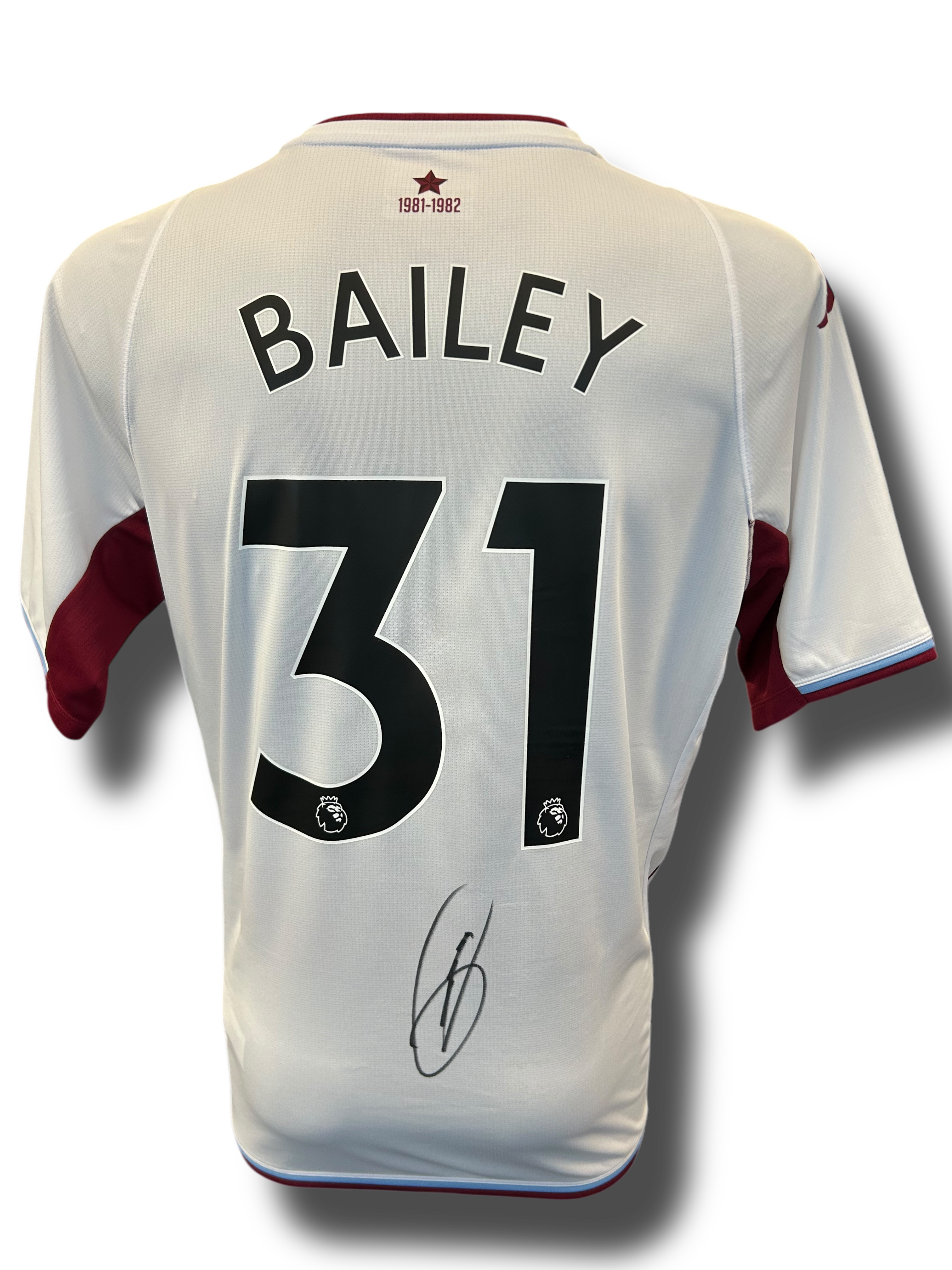 LEON BAILEY SIGNED ASTON VILLA 2021/22 AWAY SHIRT (AFTAL COA)