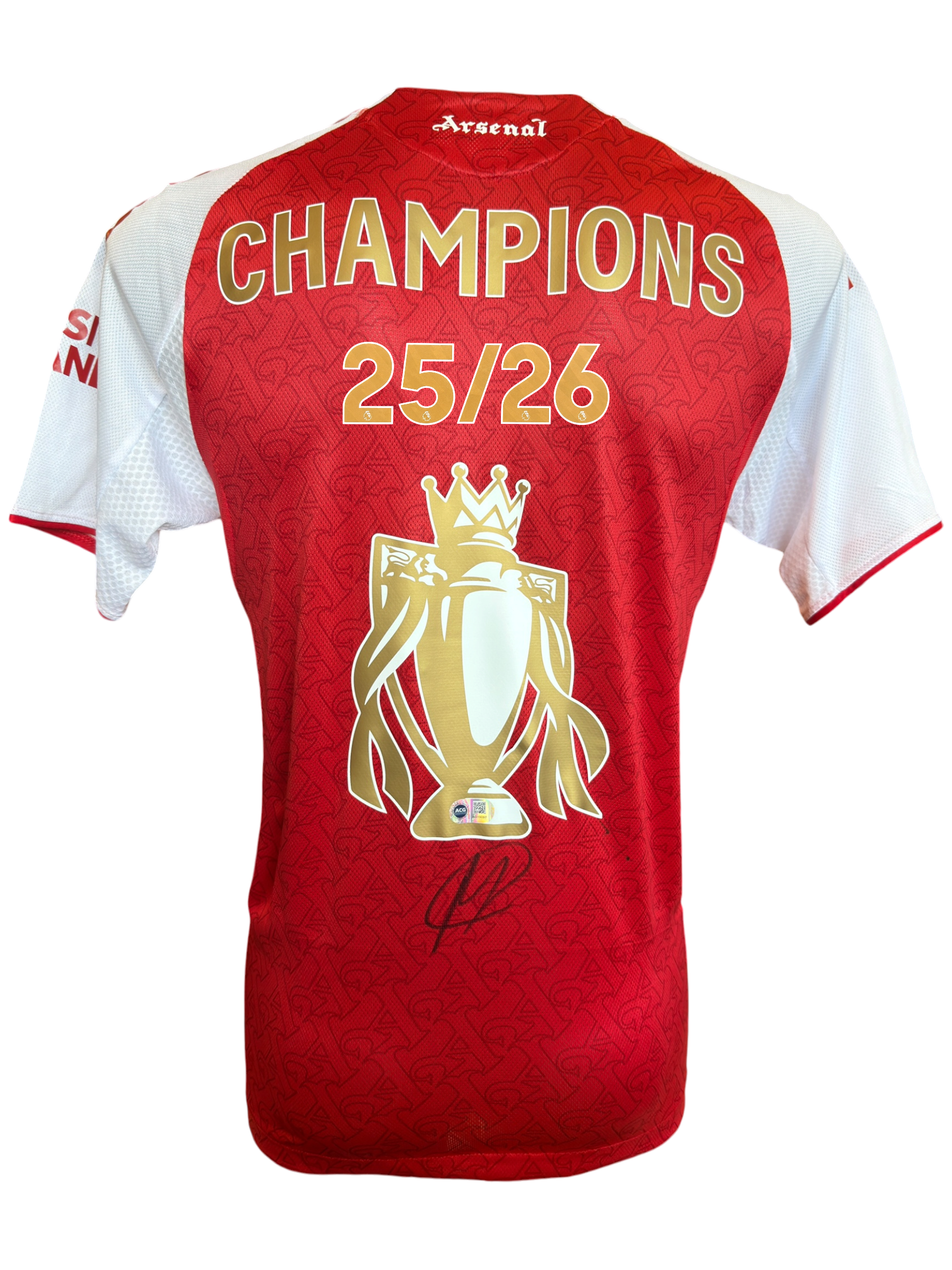 MARTIN ODEGAARD SIGNED ARSENAL CHAMPIONS 25/26 HOME SHIRT (ACG