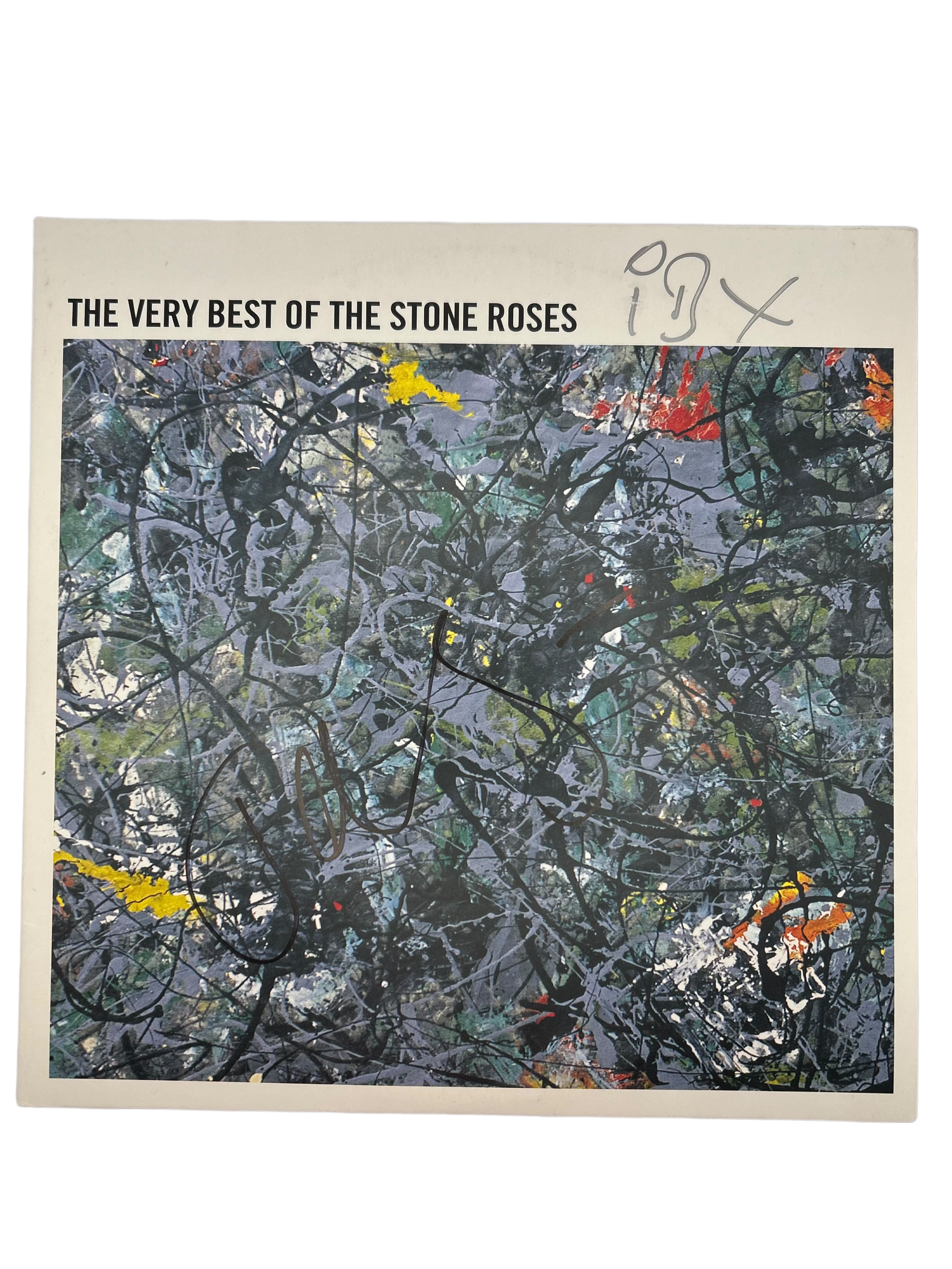 IAN BROWN & JOHN SQUIRE SIGNED THE VERY BEST OF THE STONE ROSES 12” VINYL 2 (AFTAL COA)