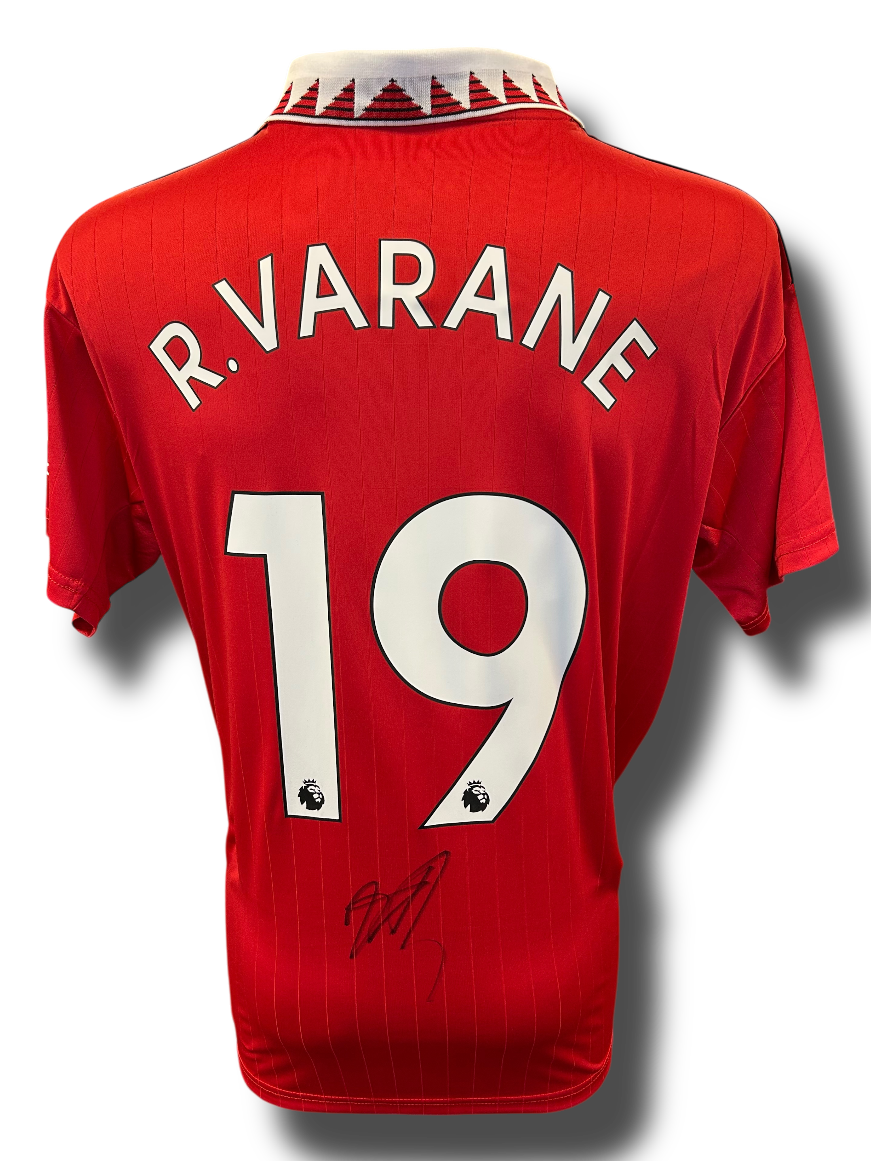 RAPHAEL VARANE SIGNED 2022/23 MANCHESTER UTD HOME SHIRT (AFTAL COA)