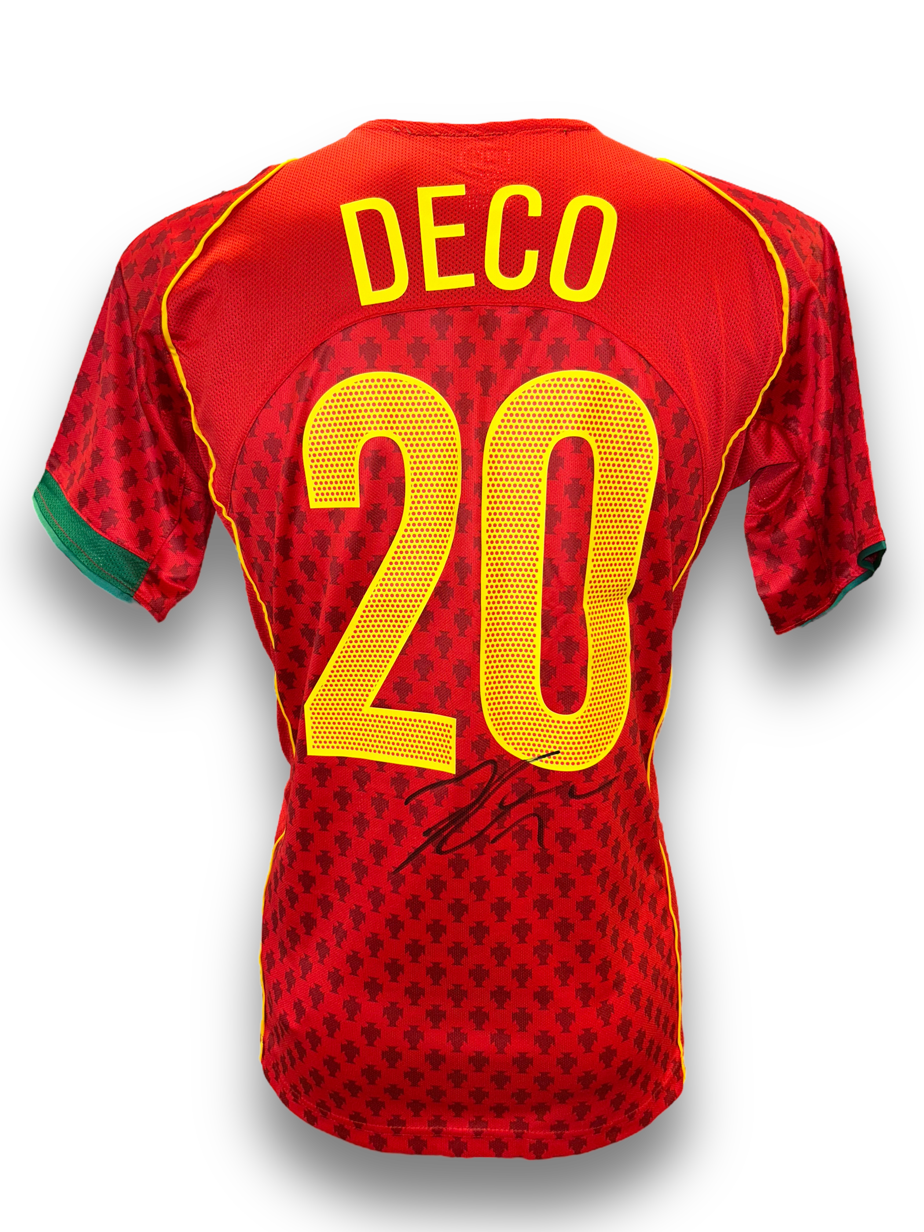 DECO SIGNED PORTUGAL FOOTBALL EURO 2004 HOME SHIRT (AFTAL COA)