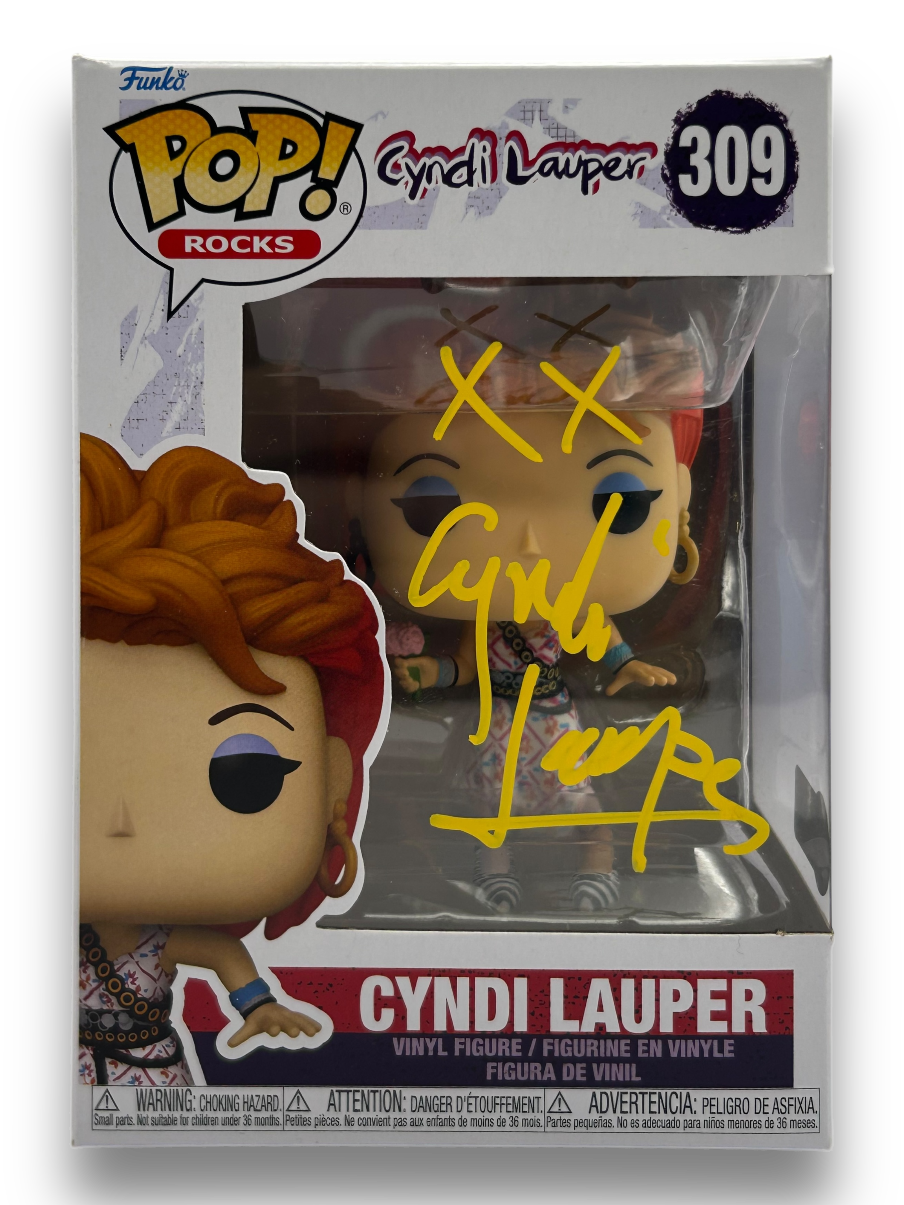 CYNDI LAUPER SIGNED #309 FUNKO POP! (AFTAL AUTHENTICATED)