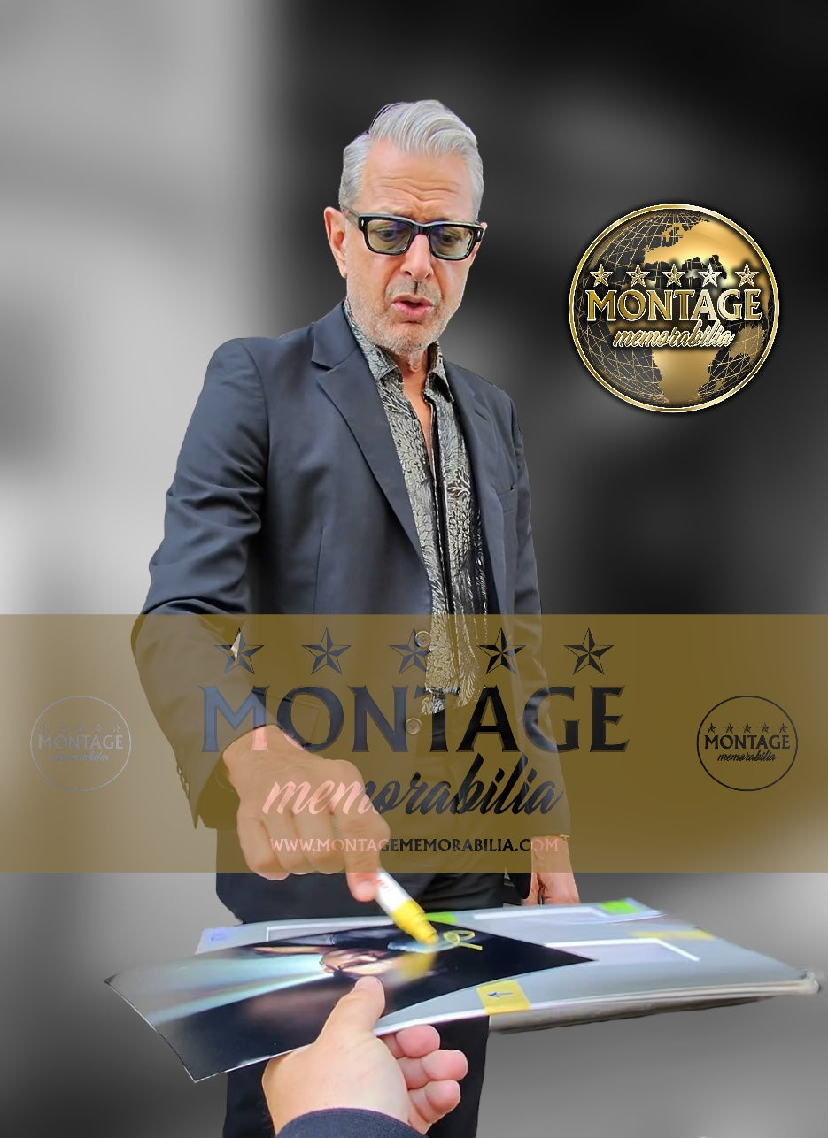 JEFF GOLDBLUM SIGNED 10x8 JURASSIC PARK PHOTOGRAPH (AFTAL COA)