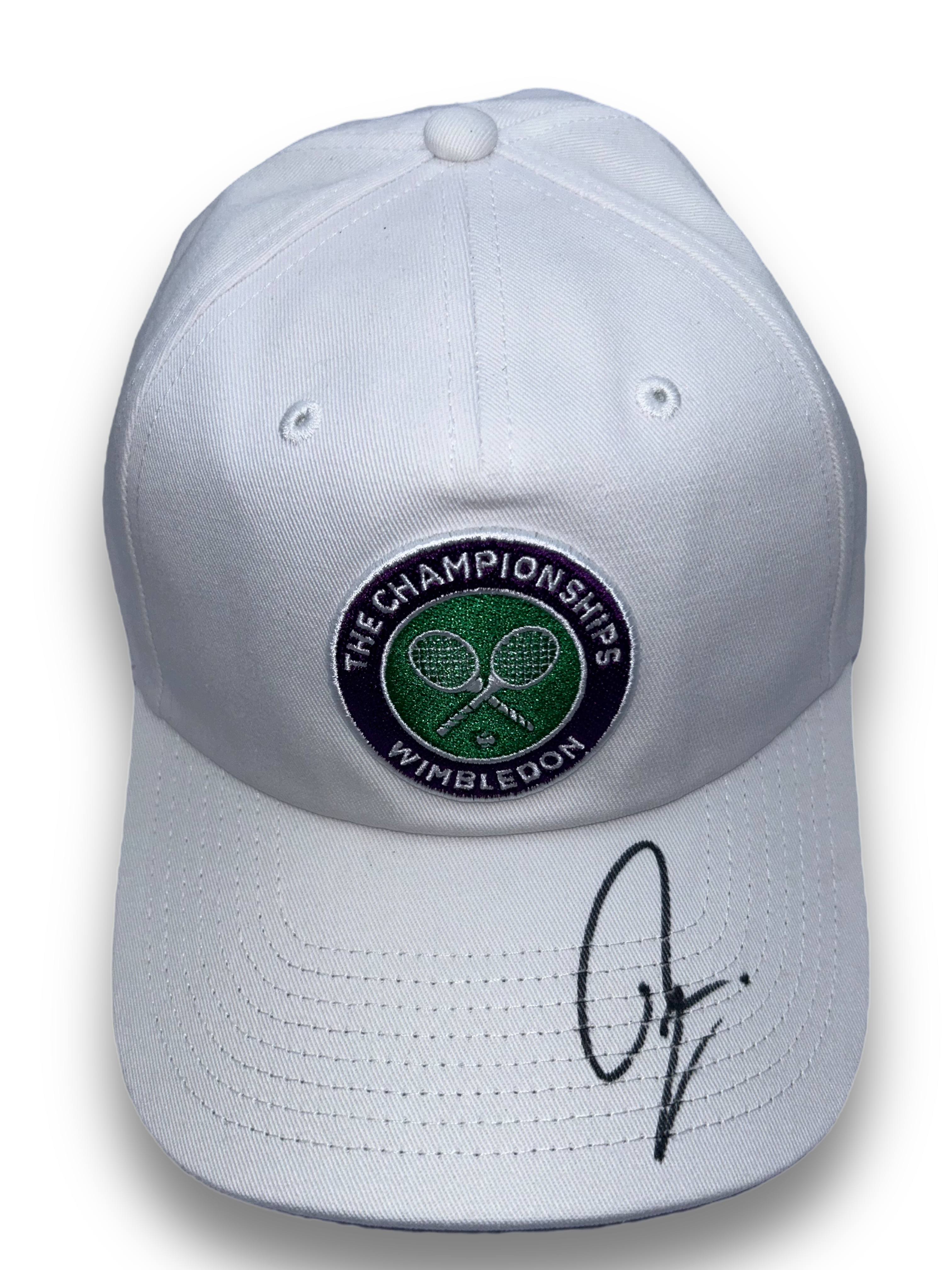 RAFAEL NADAL SIGNED WHITE WIMBLEDON CHAMPIONSHIPS WINNER TENNIS CAP (AFTAL COA)