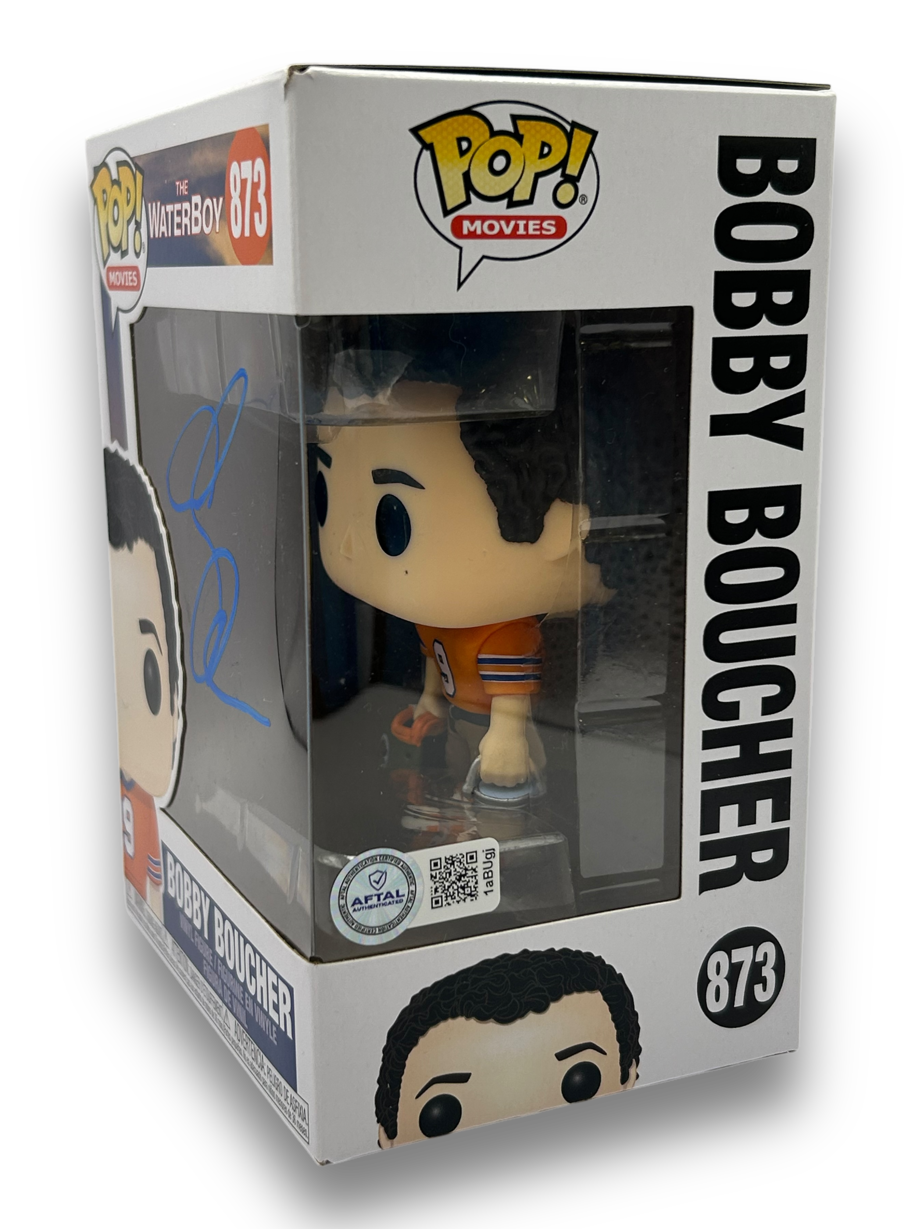 ADAM SANDLER SIGNED BOBBY BOUCHER #873 FUNKOPOP THE WATERBOY (AFTAL AUTHENTICATED)