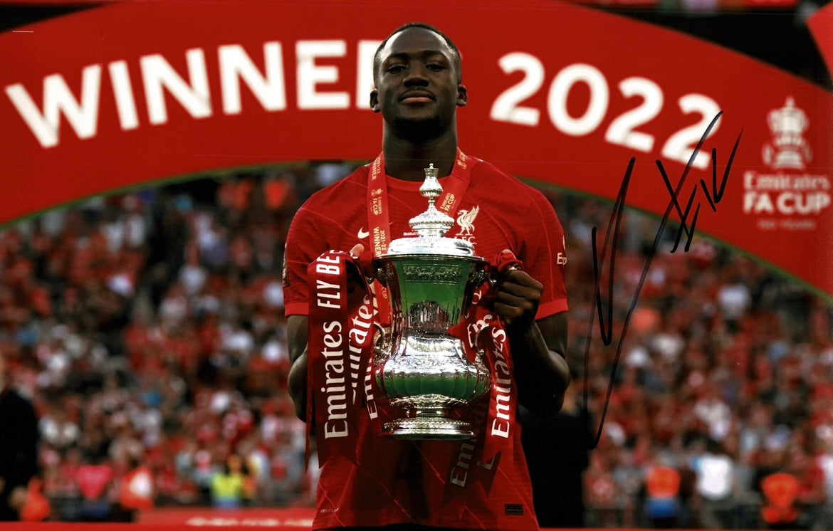 IBRAHIMA KONATE SIGNED LIVERPOOL FC FA CUP WINNERS 12x8 PHOTO (AFTAL COA) 2