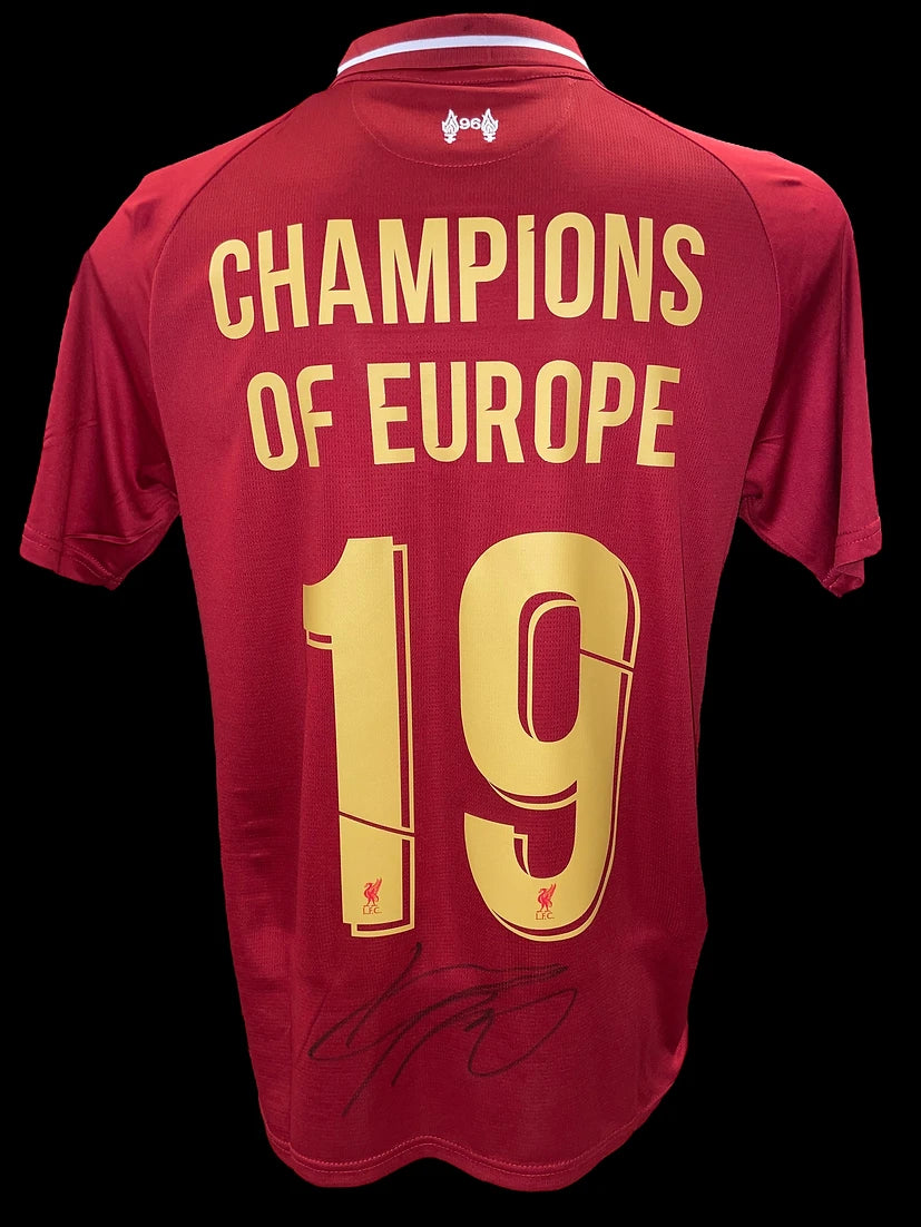 JURGEN KLOPP SIGNED LIVERPOOL FC 2019 CHAMPIONS LEAGUE WINNERS SHIRT AFTAL COA