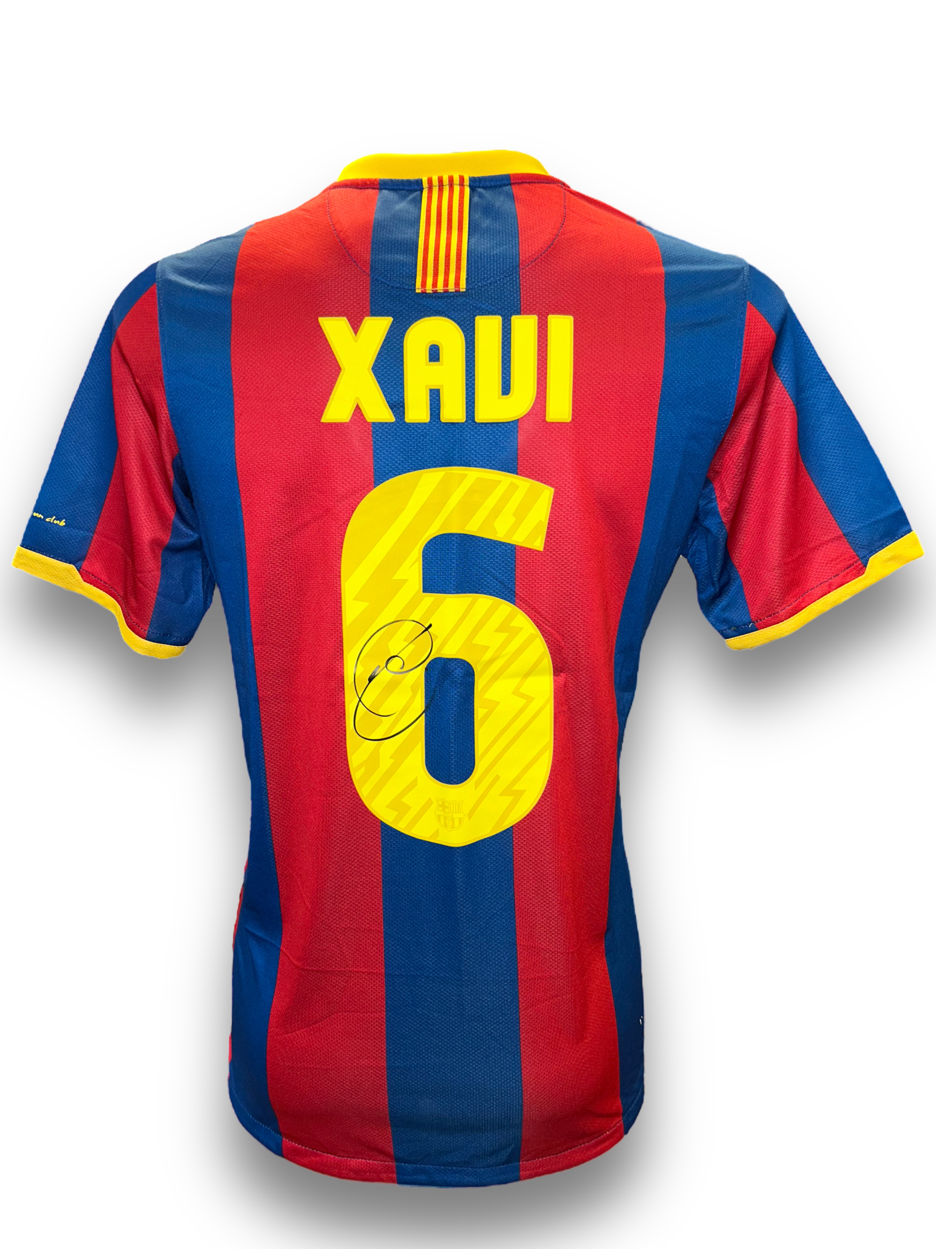 XAVI HERNANDEZ SIGNED FC BARCELONA 2010/11 UCL HOME SHIRT (AFTAL COA)