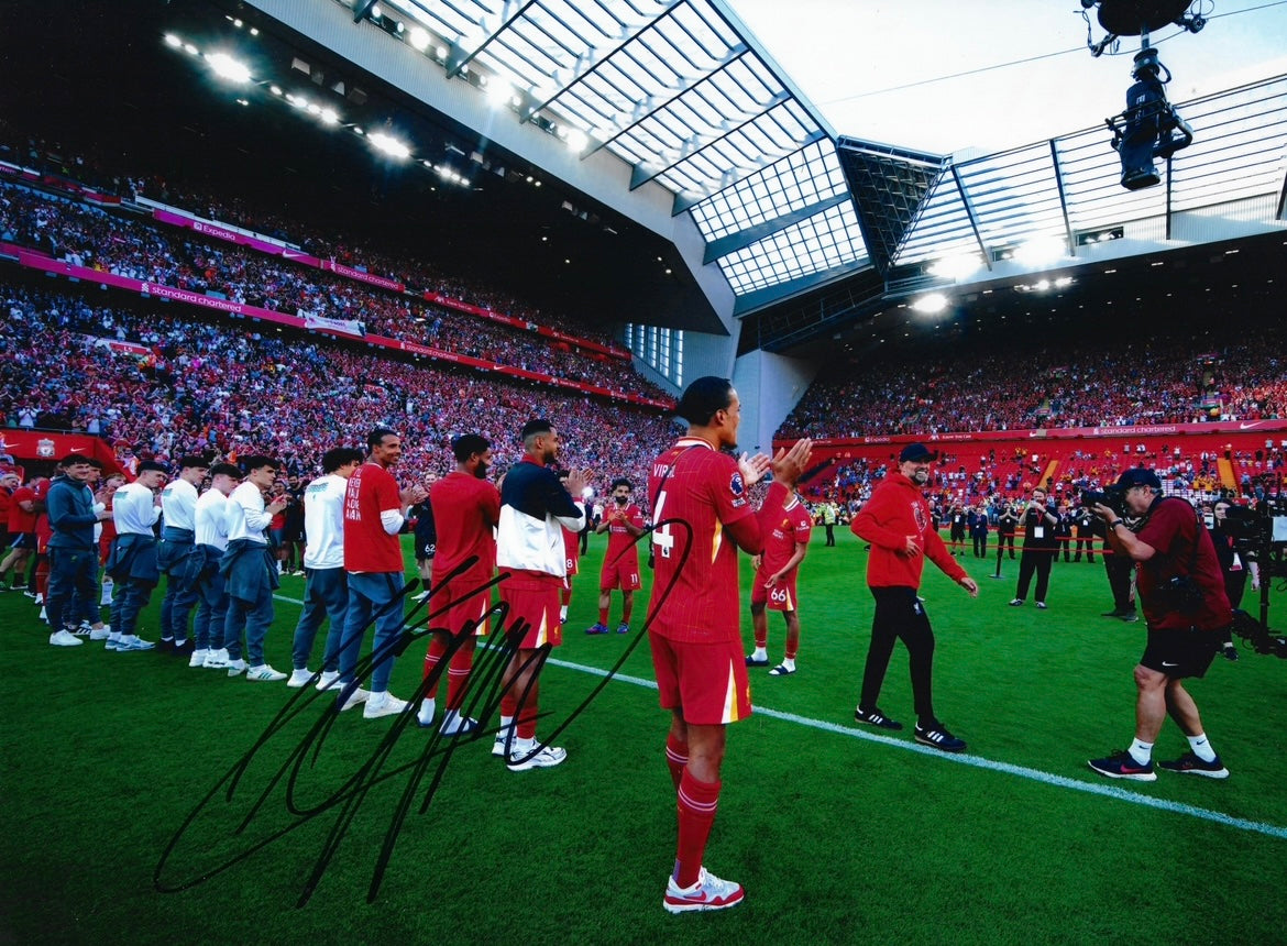 JURGEN KLOPP SIGNED LIVERPOOL FC LAST MATCH 16x12 PHOTO (AFTAL COA)