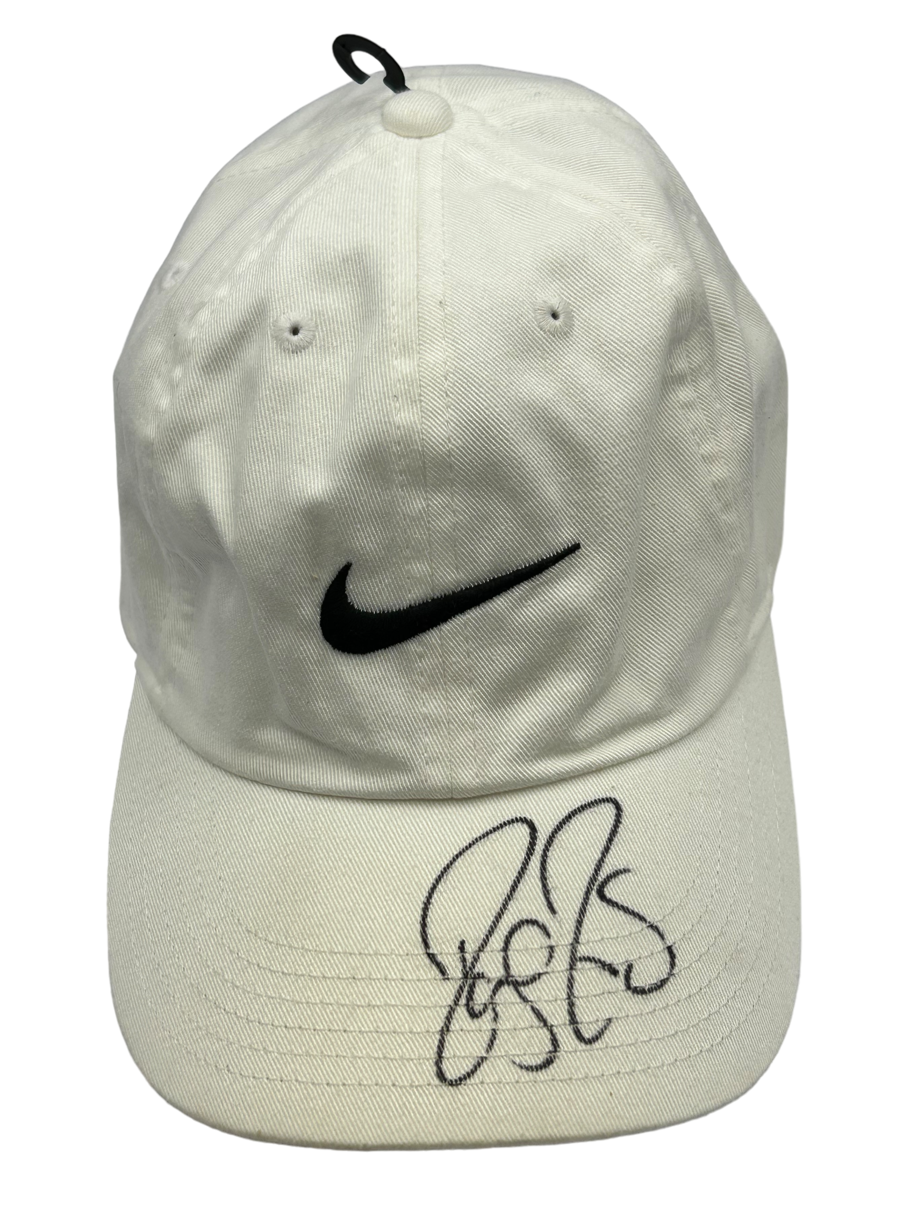 ROGER FEDERER SIGNED WHITE NIKE TENNIS CAP WIMBLEDON (AFTAL COA)