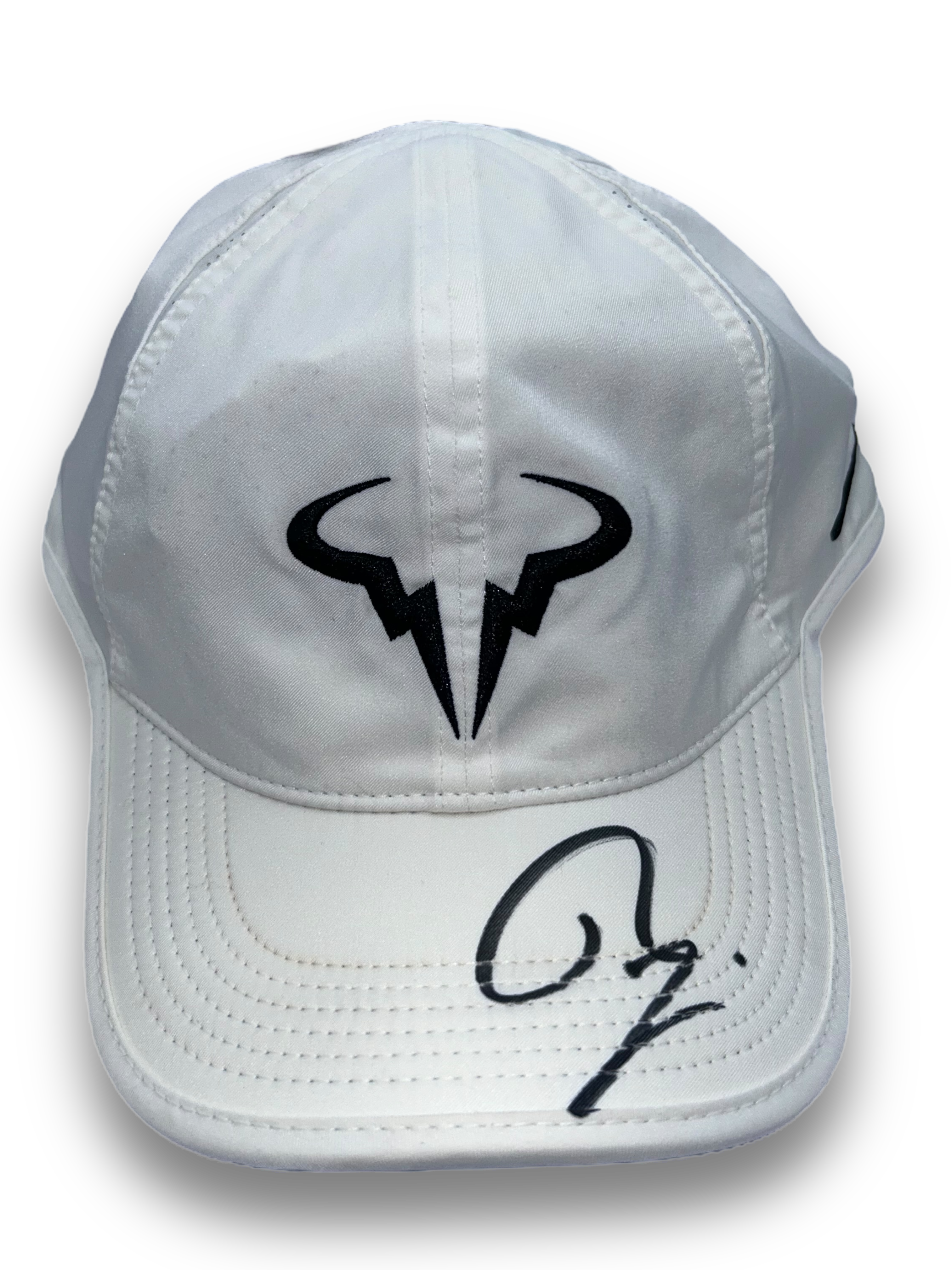 RAFAEL NADAL SIGNED WHITE NADAL NIKE TENNIS CAP (AFTAL COA)
