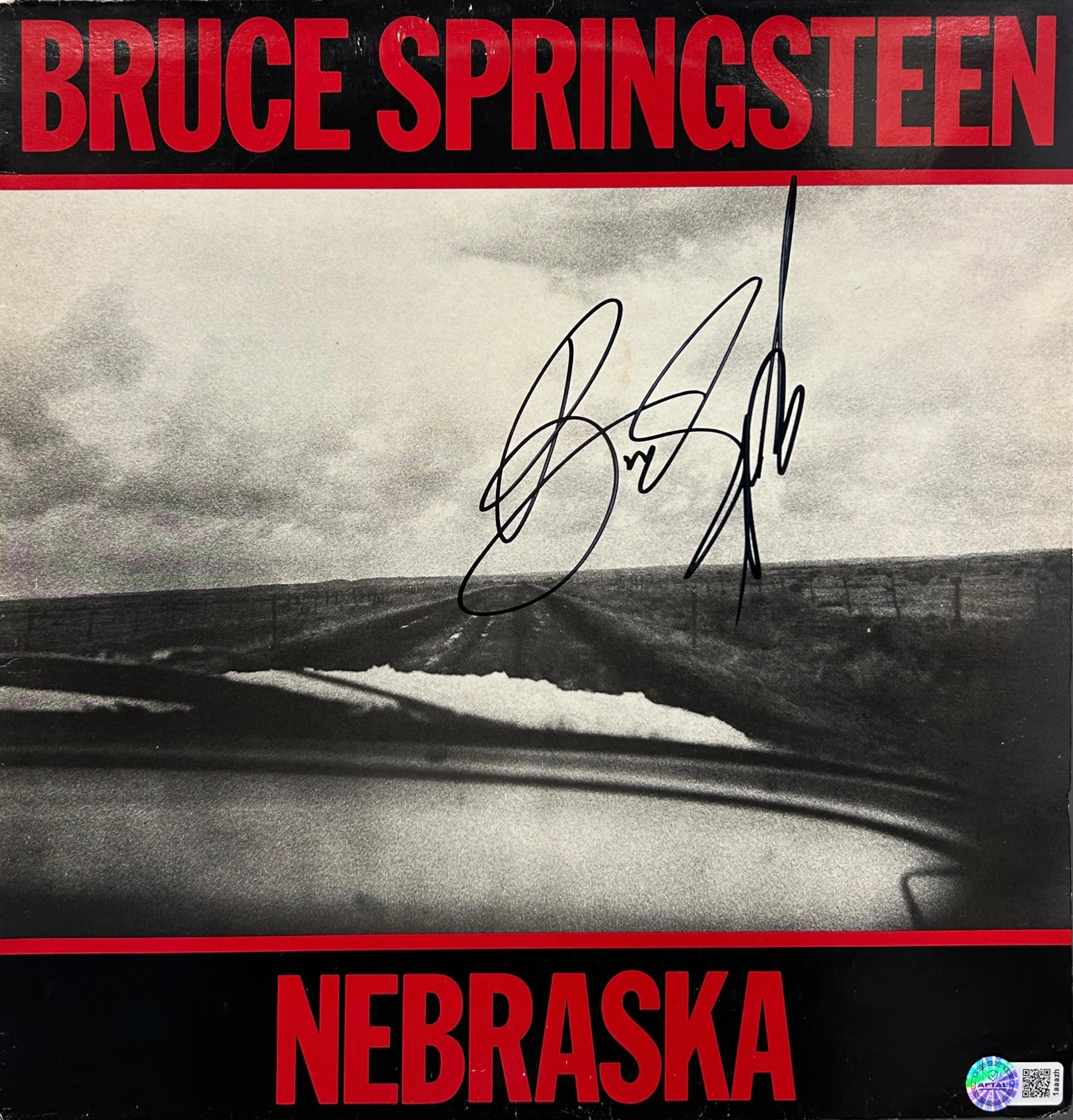 BRUCE SPRINGSTEEN SIGNED NEBRASKA VINYL LP (AFTAL AUTHENTICATED)