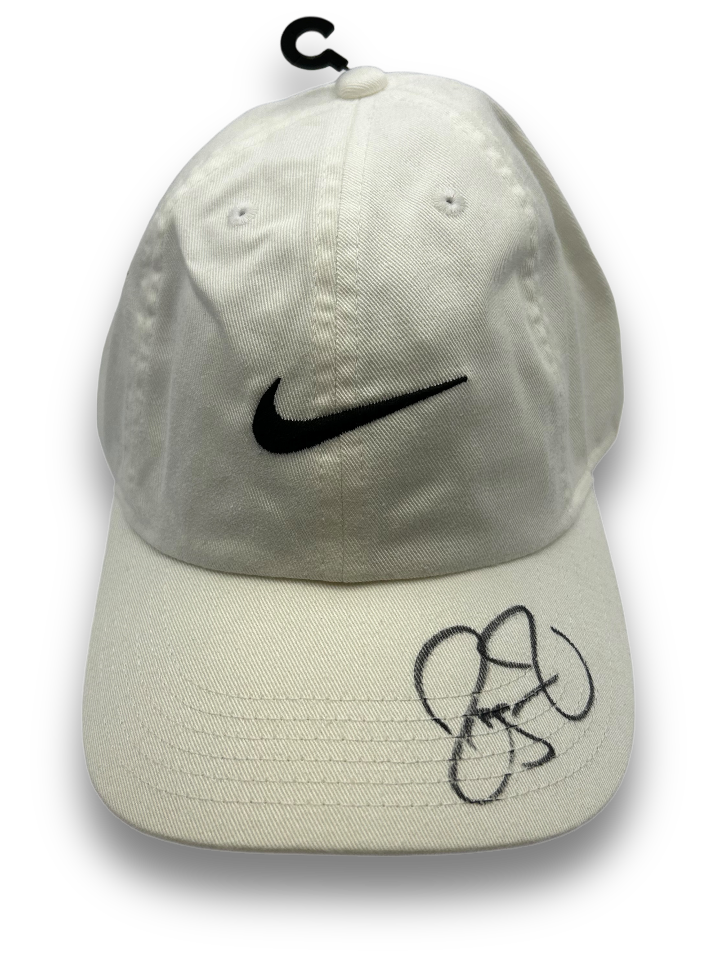 ROGER FEDERER SIGNED WHITE NIKE TENNIS CAP WIMBLEDON (AFTAL COA) 3