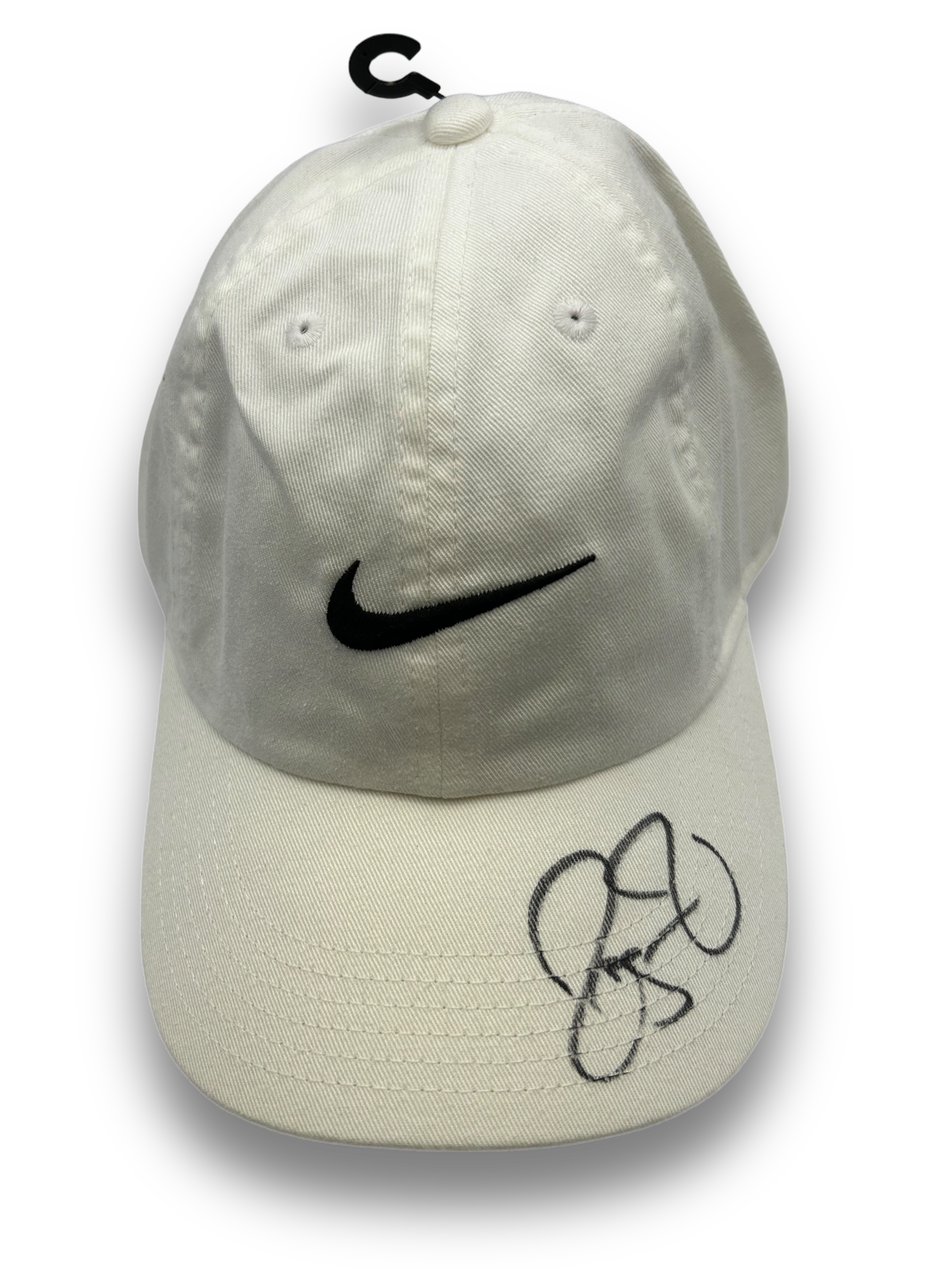 ROGER FEDERER SIGNED WHITE NIKE TENNIS CAP WIMBLEDON (AFTAL COA) 3