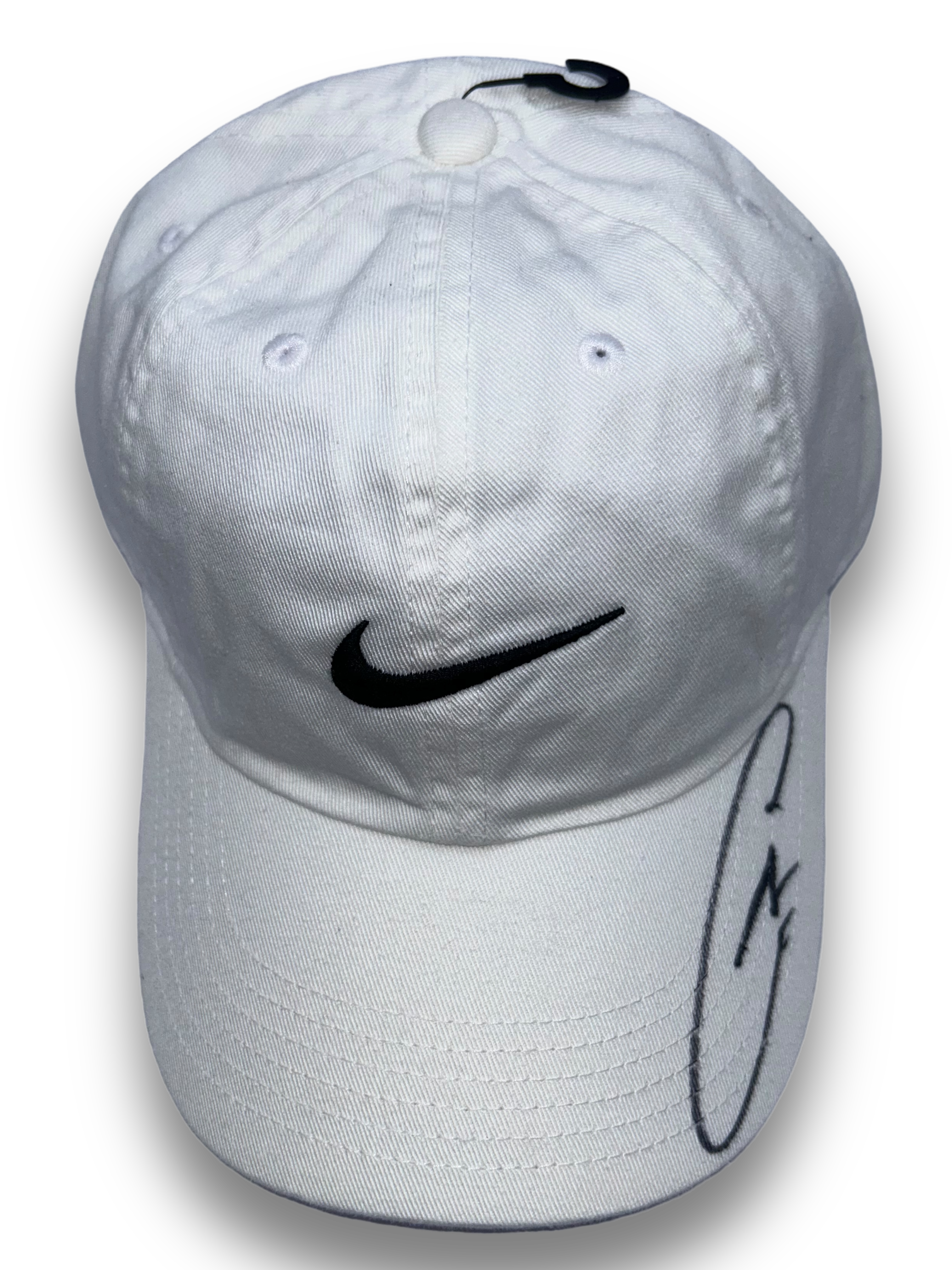 CARLOS ALCARAZ SIGNED WHITE NIKE TENNIS CAP WIMBLEDON (AFTAL COA)