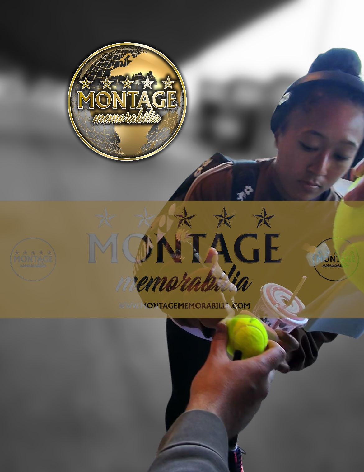 NAOMI OSAKA SIGNED TEAM BABOLAT TENNIS BALL (AFTAL COA)