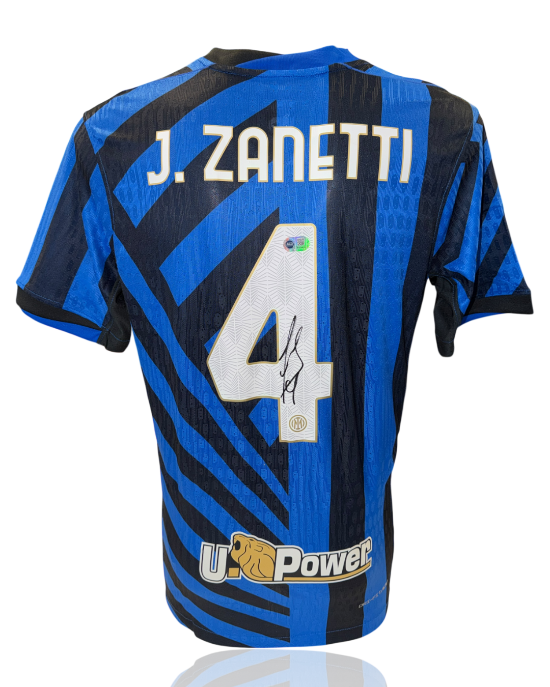 JAVIER ZANETTI SIGNED INTER MILAN HOME SHIRT (ACG CERT AG17615)
